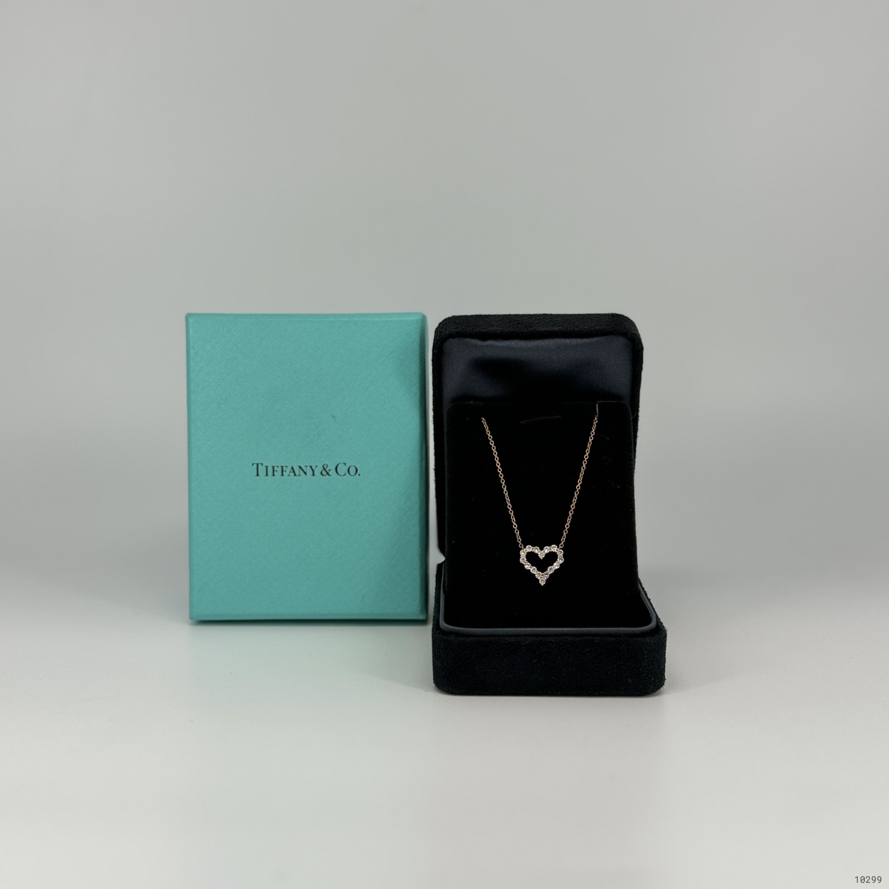 TIFFANY HEART FULL DIAMOND NECKLACE 18K