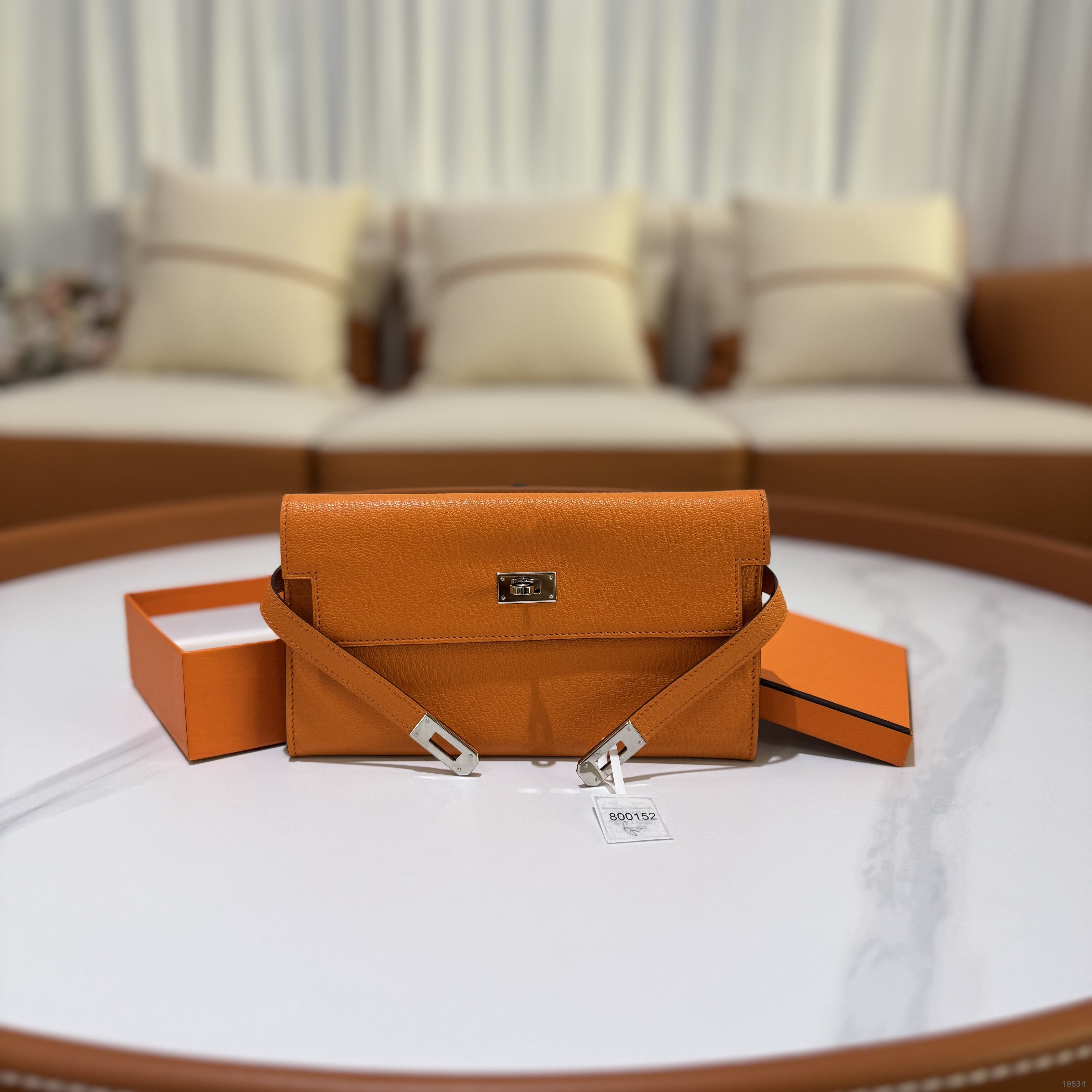 HERMES KELLY LONG WALLET ORANGE