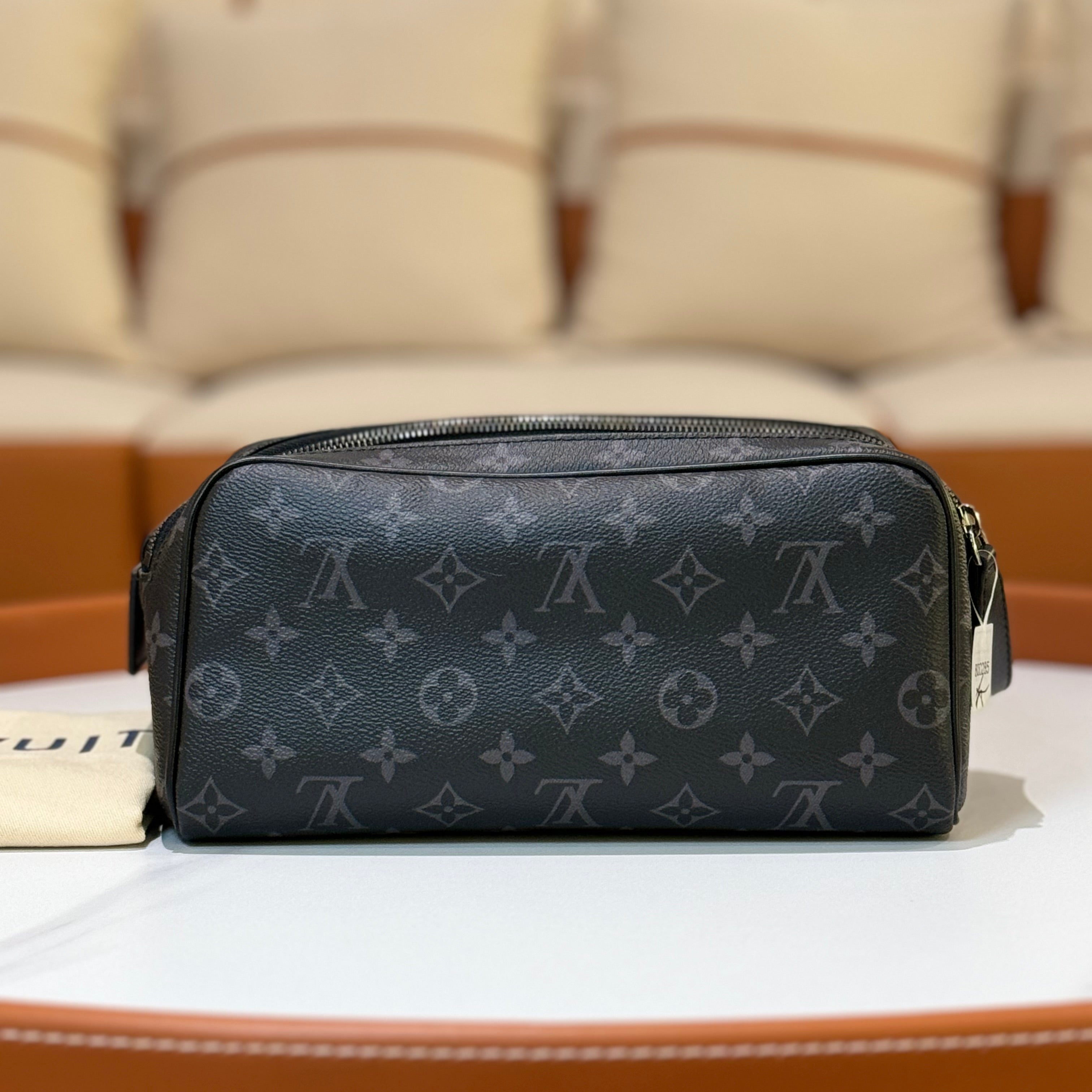 LOUIS VUITTON DOPP KIT BLACK FLORAL WASH KIT