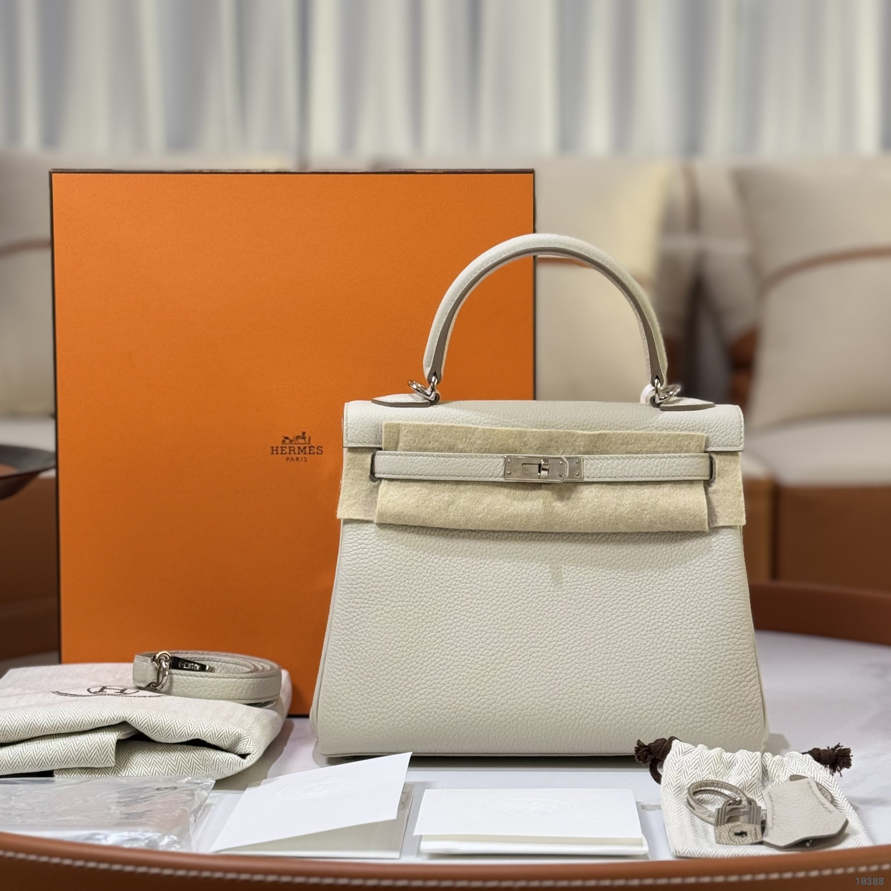 HERMES KELLY II 25 TOGO BETON STAMP U