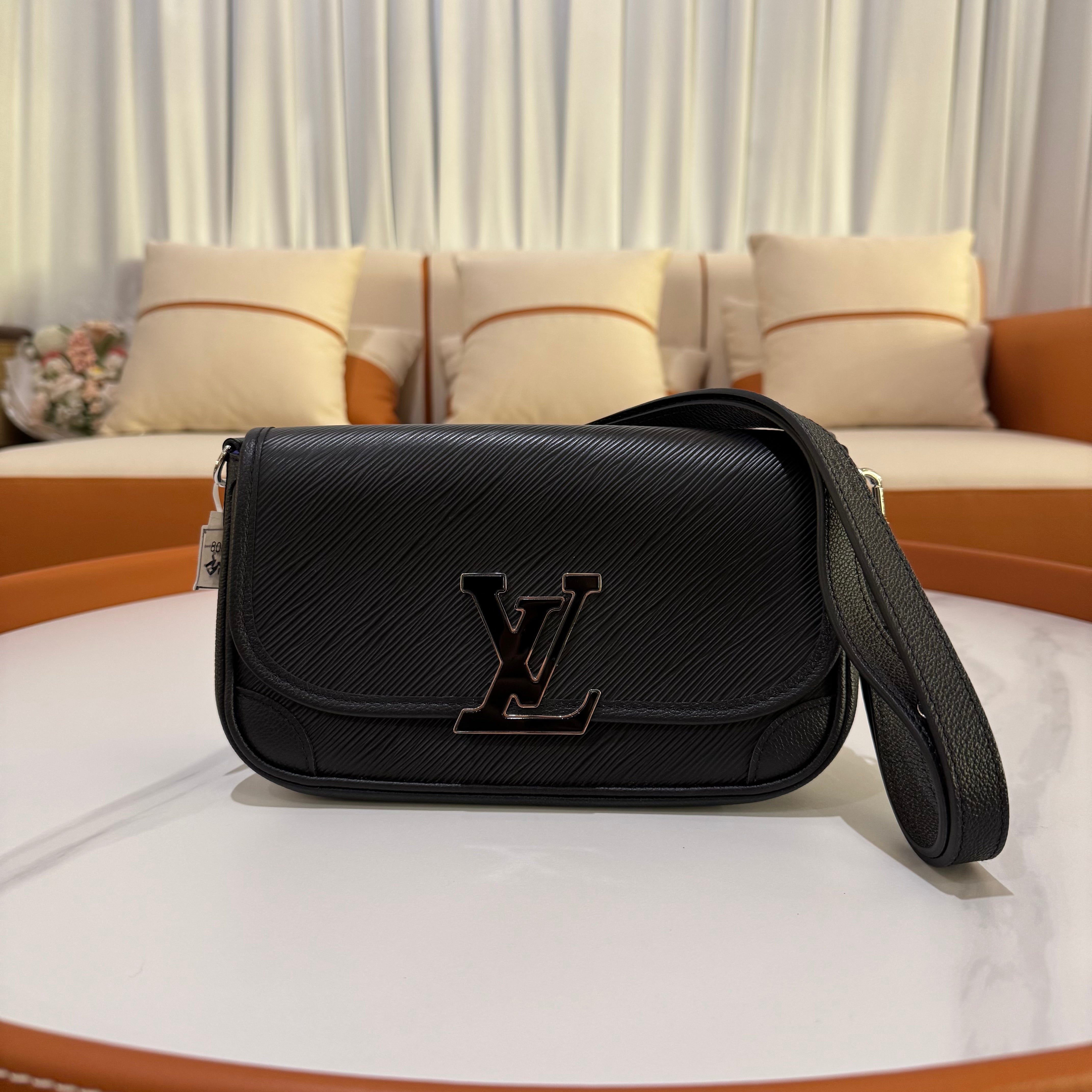 LOUIS VUITTON BUCI BLACK WATER RIPPLE UNDERARM BAG