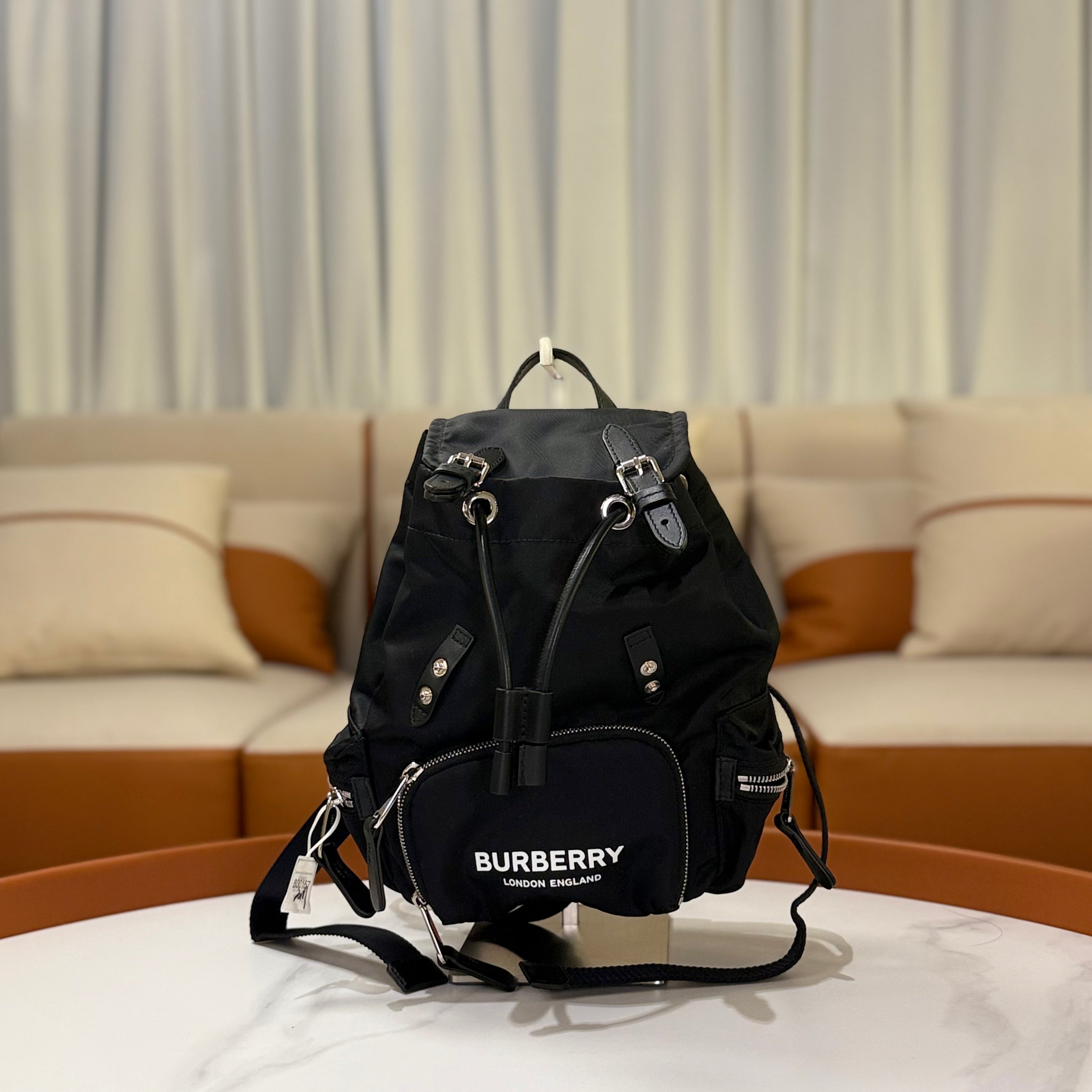 BURBERRY BLACK BACKPACK & HANDBAG