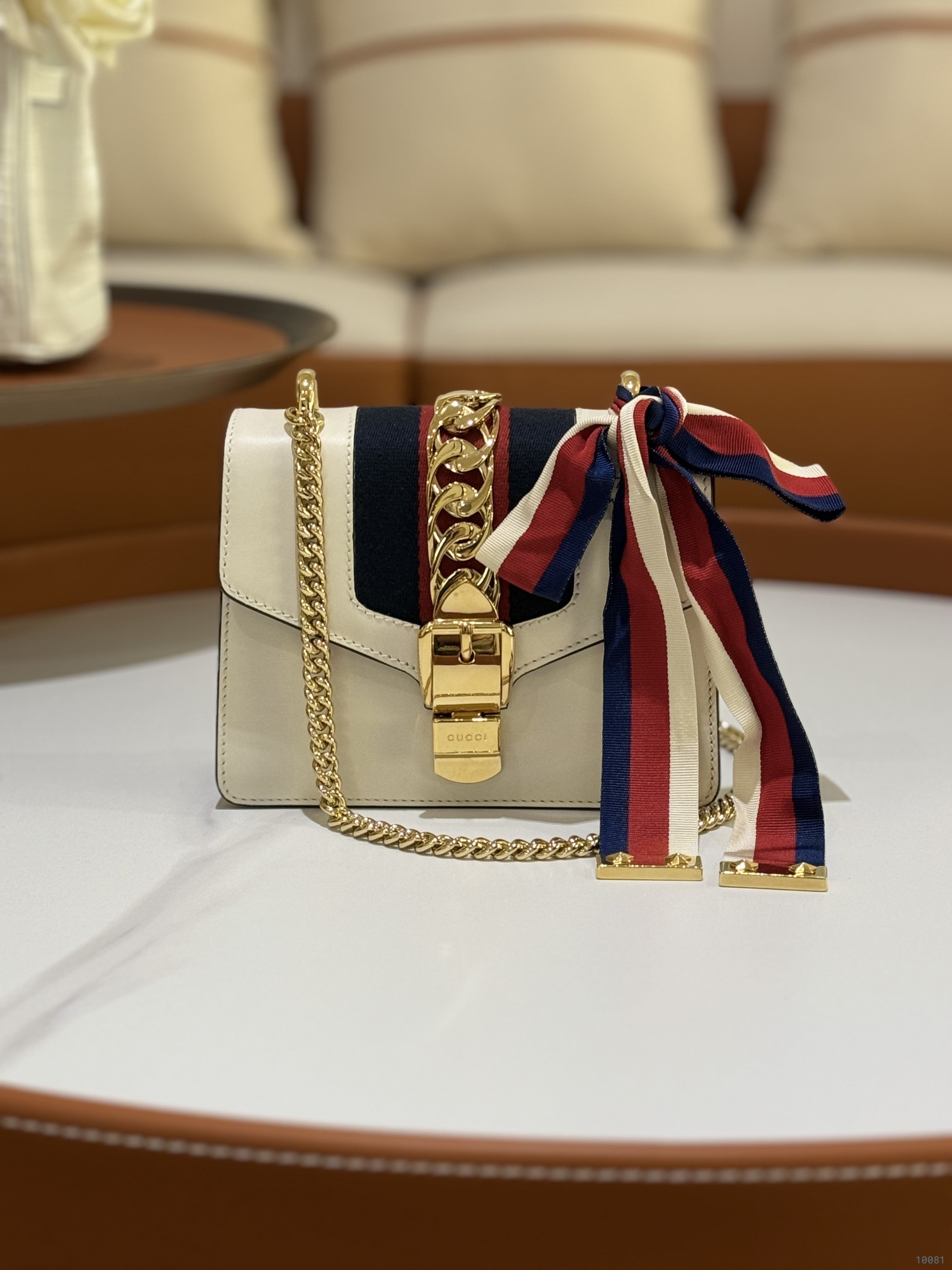 GUCCI SYLVIE LEATHER MINI CHAIN BAG | COLLINS RAIN