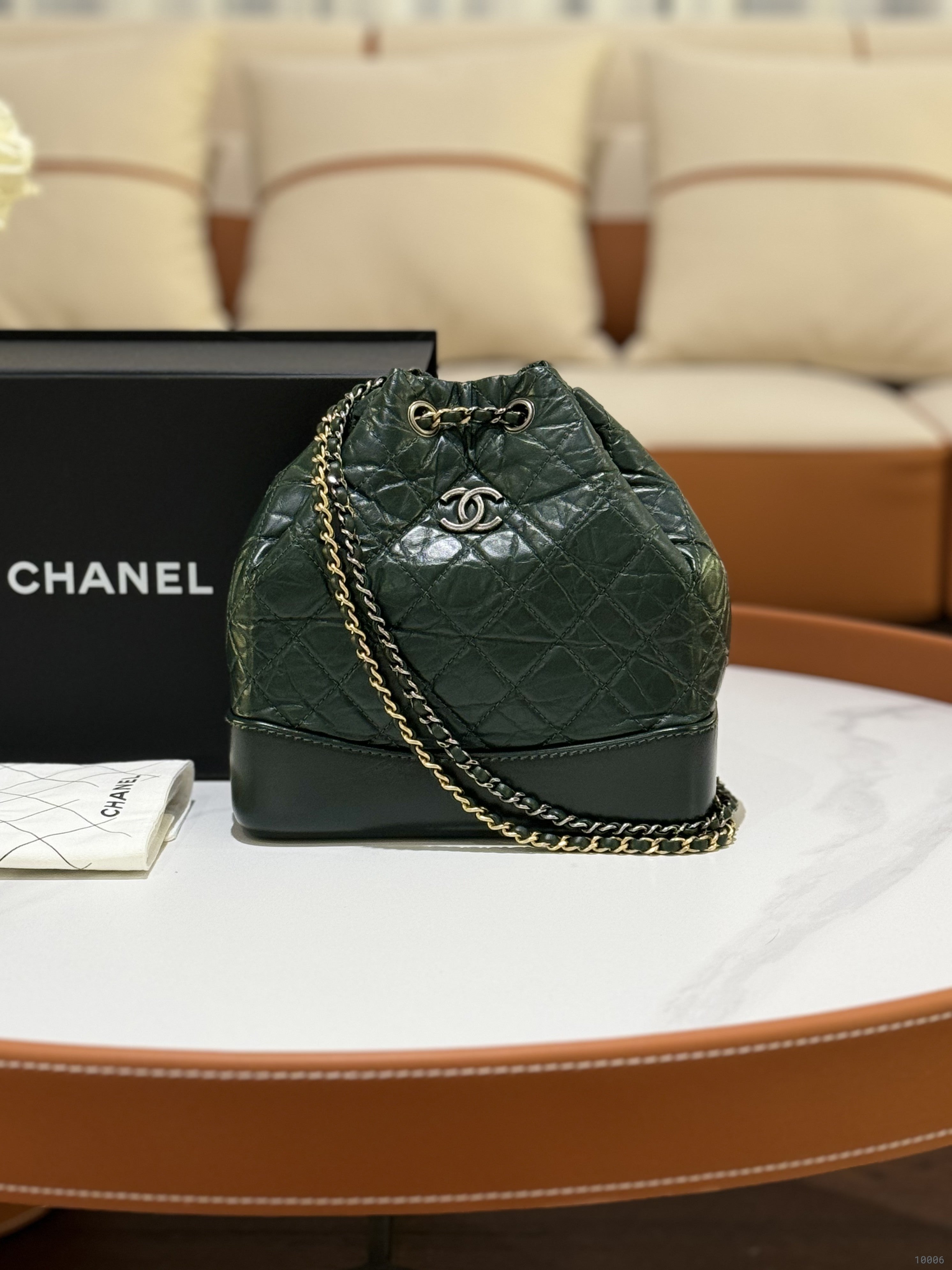 CHANEL GABRIELLE BACKPACK DARK GREEN PM | COLLINS RAIN