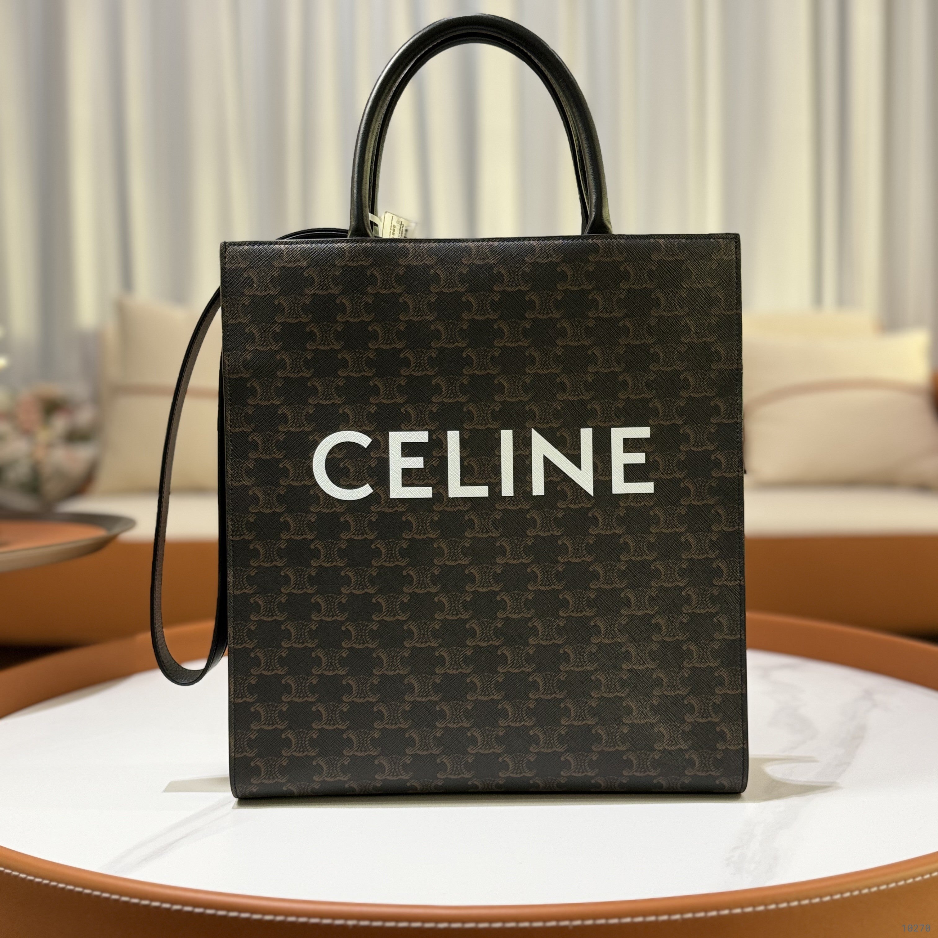 CELINE MEDIUM VERTICAL CABAS IN TRIOMPHE CANVAS WITH CELINE PRINT