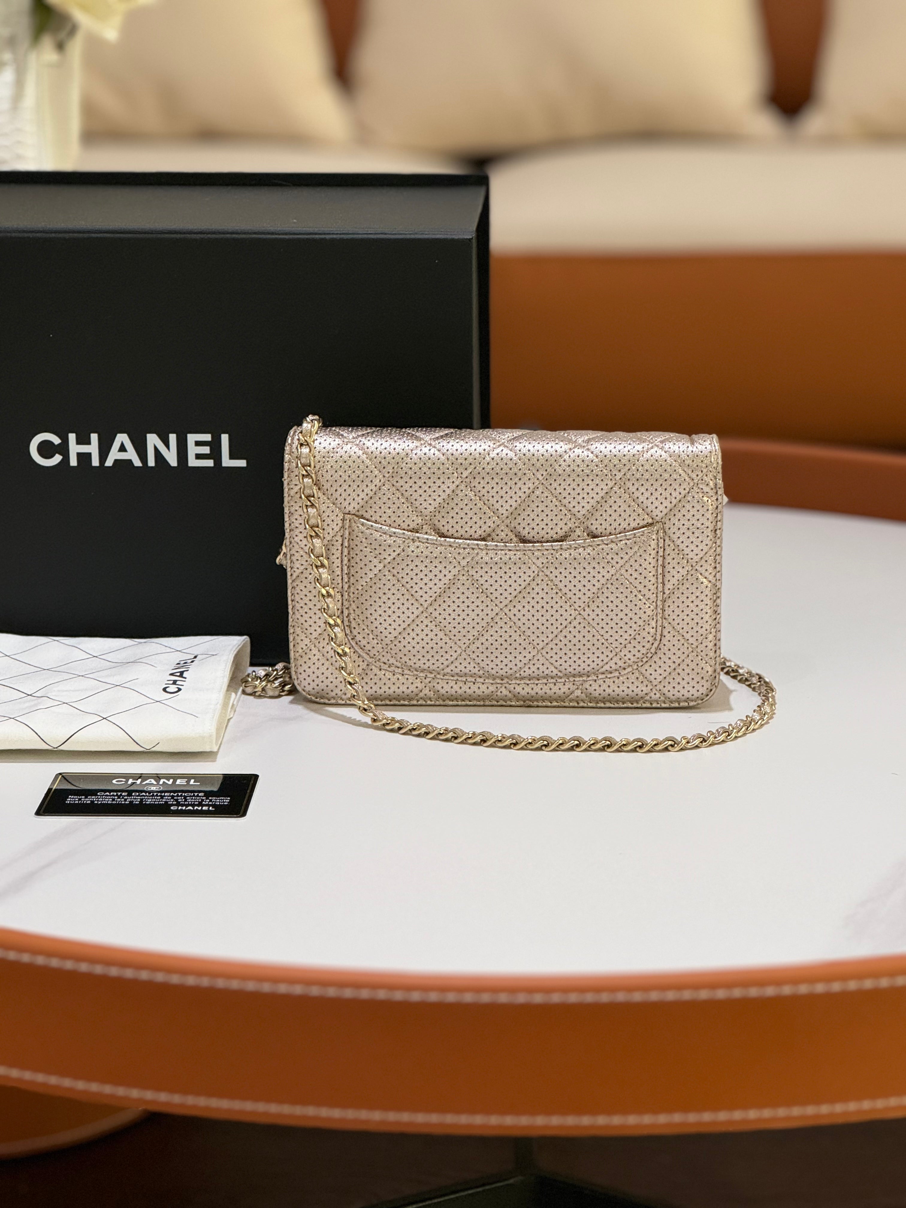 CHANEL WALLET ON CHAIN CHAMPAGNE | COLLINS RAIN