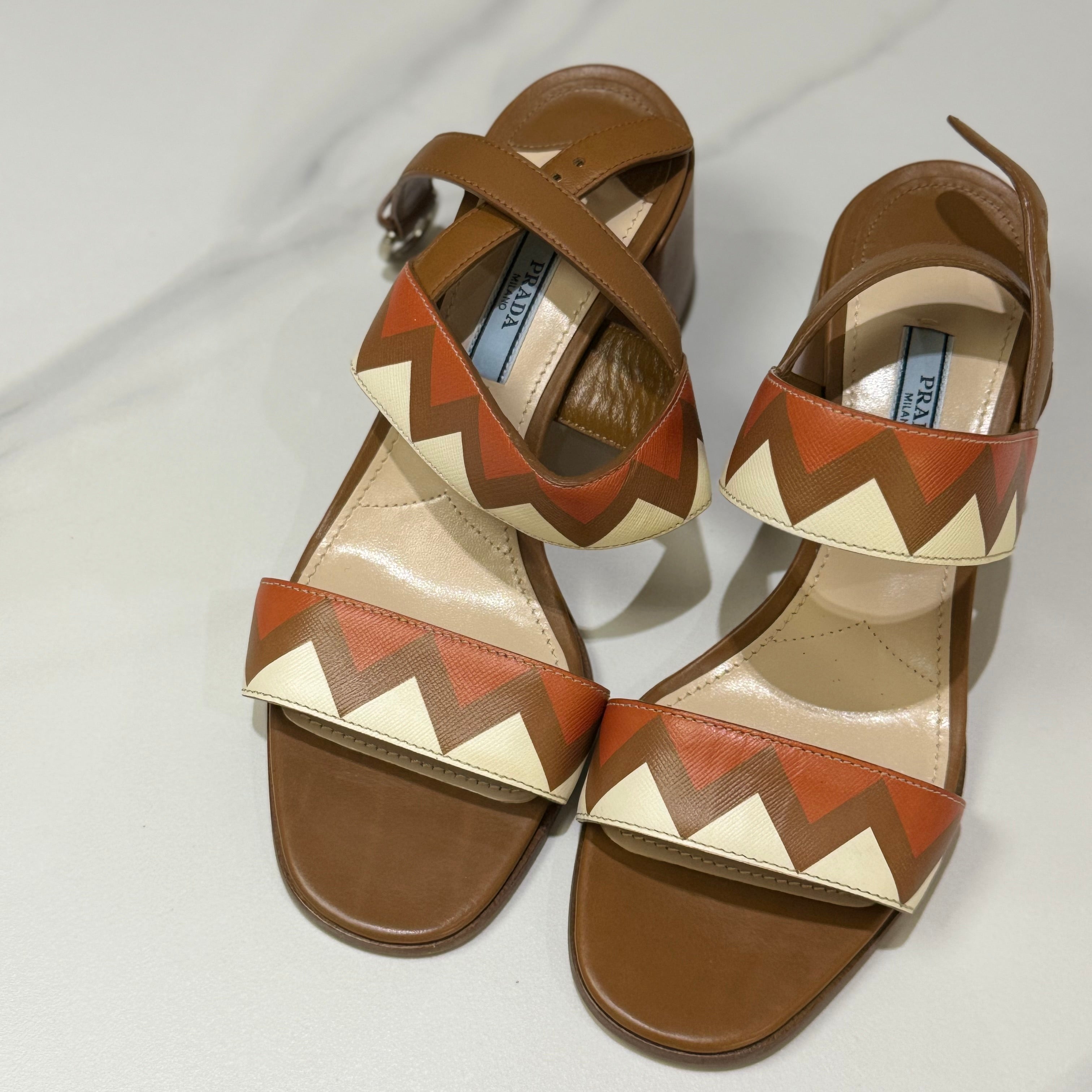 PRADA LEATHER SANDALS | COLLINS RAIN