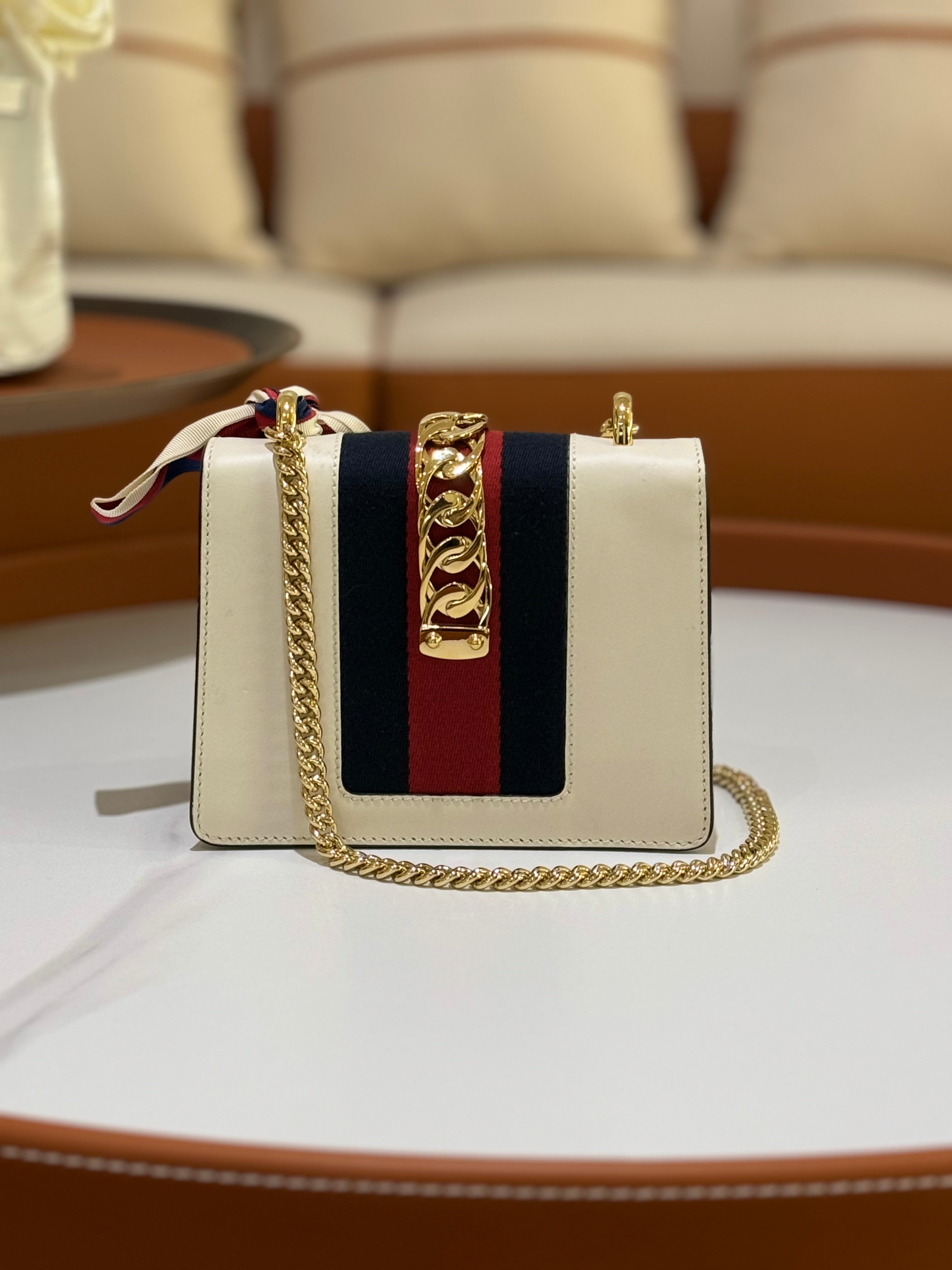 GUCCI SYLVIE LEATHER MINI CHAIN BAG | COLLINS RAIN