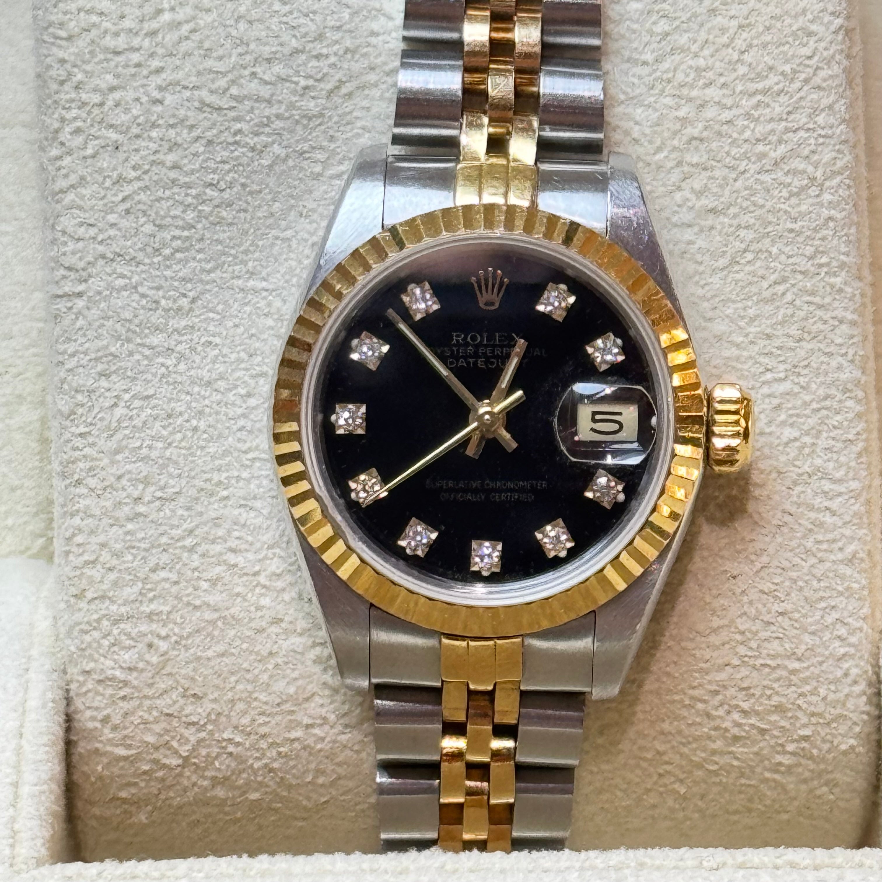 ROLEX LADY DATEJUST 69173 GRADIENT BLUE DIAL