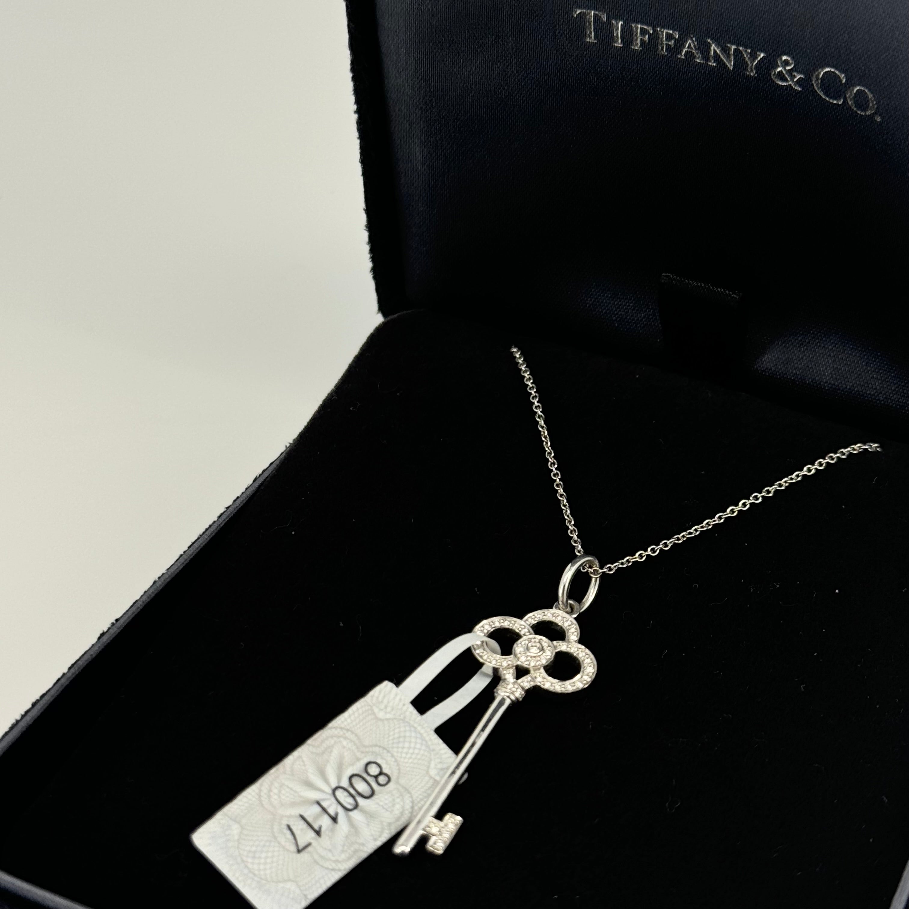 TIFFANY KEYS SERIES WHITE GOLD NECKLACE - SMALL