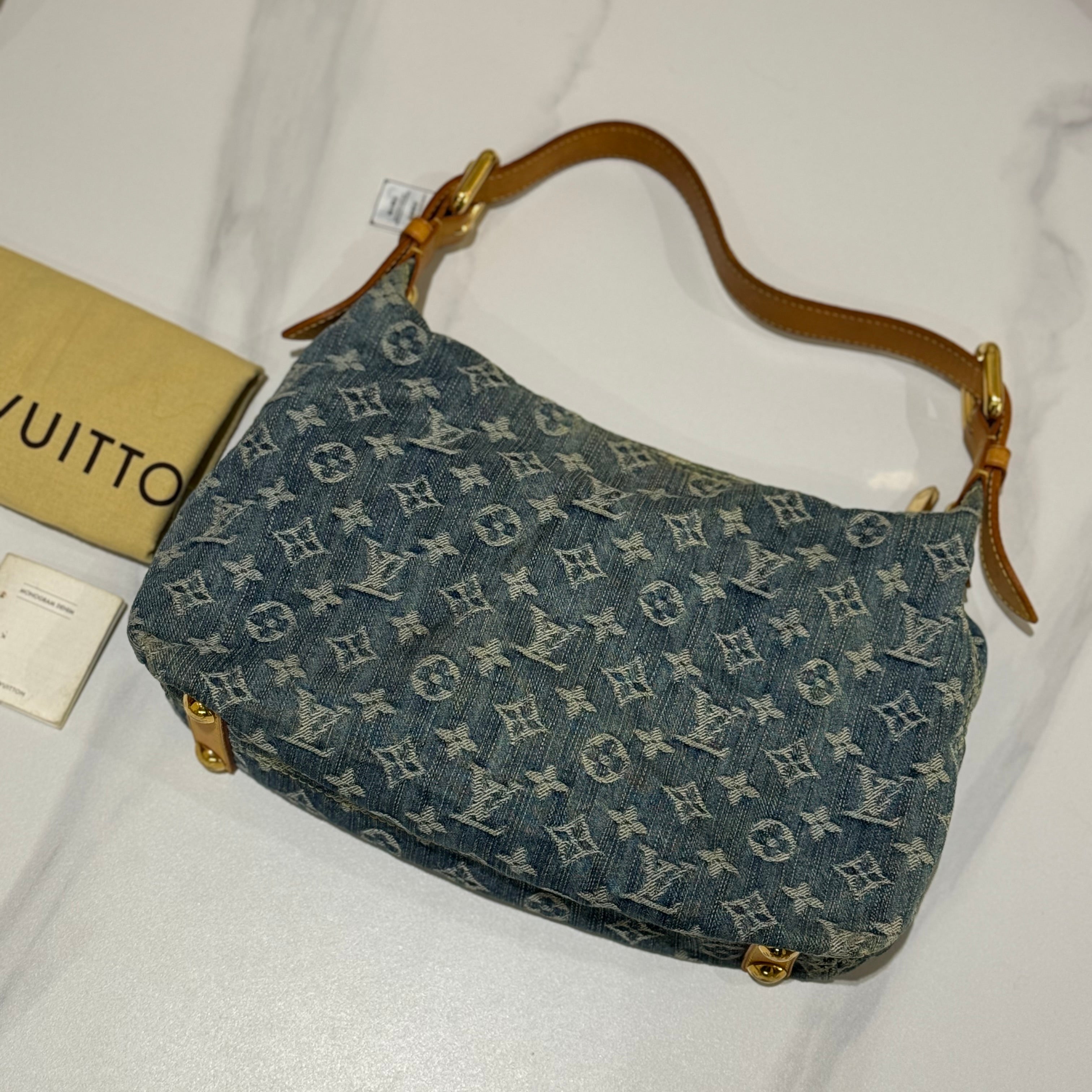 LOUIS VUITTON BAGGY PM BLUE MONOGRAM DENIM UNDERARM BAG | COLLINS RAIN