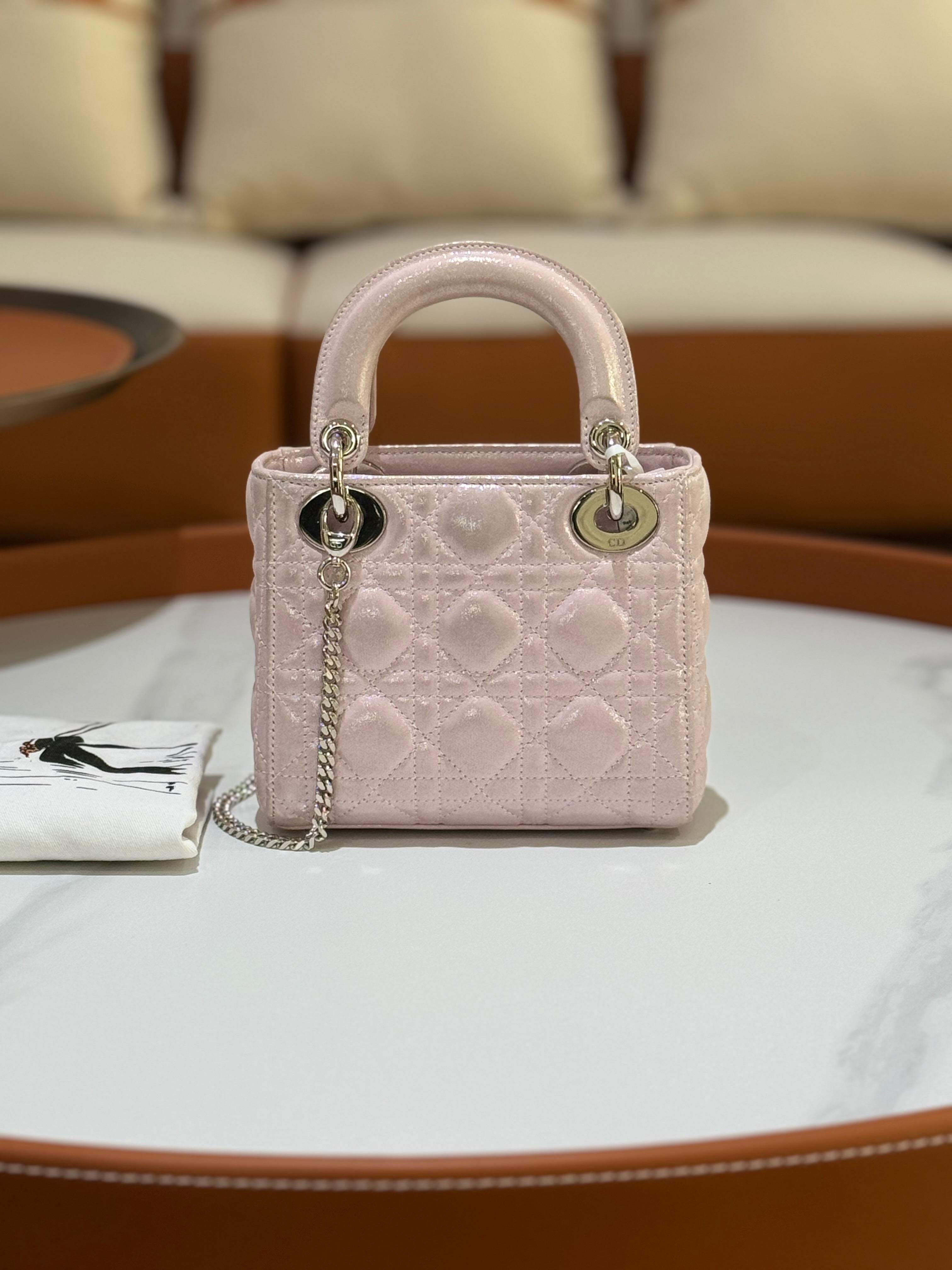 DIOR MINI LADY DIOR BAG PINK | COLLINS RAIN