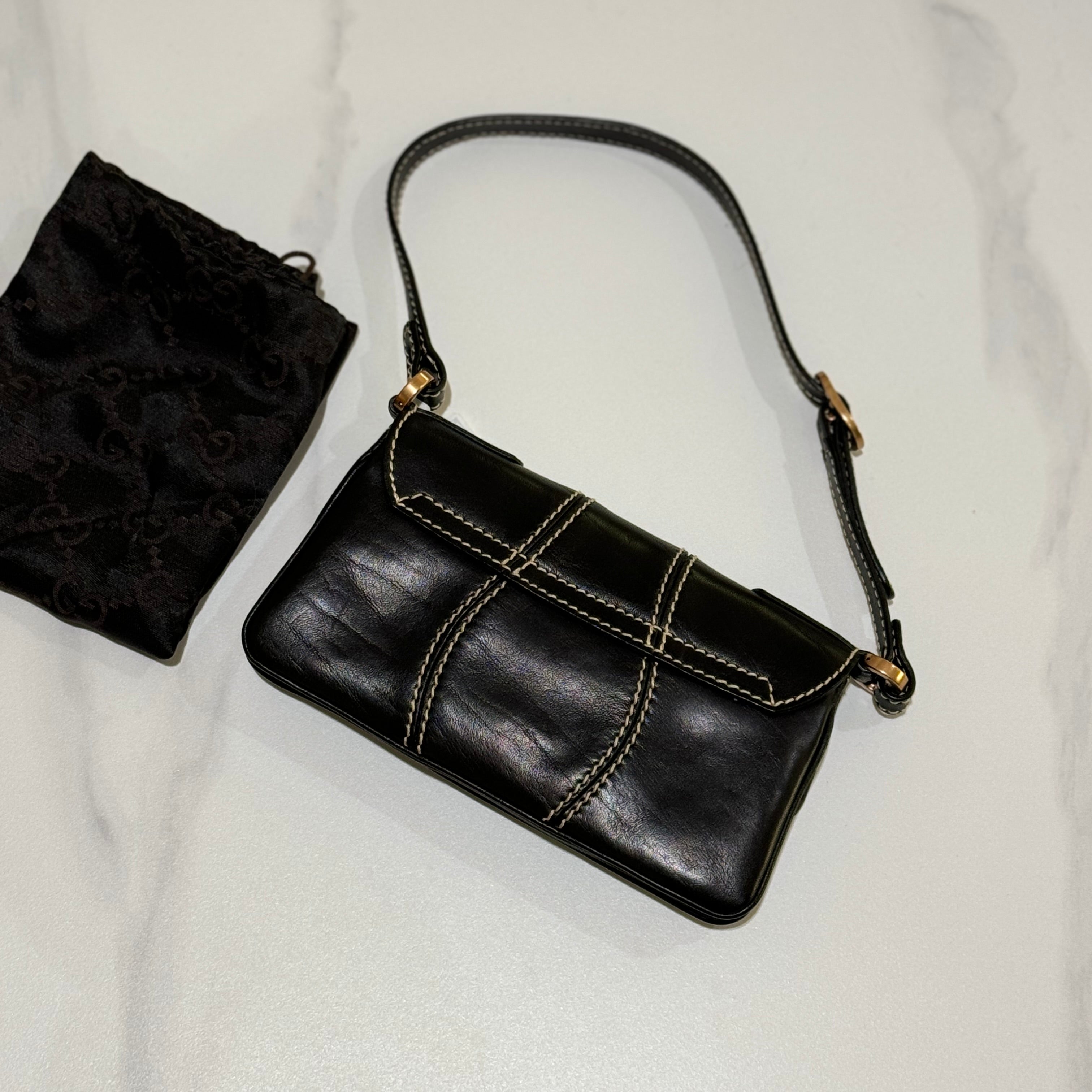 GUCCI LEATHER UNDERARM BAG | COLLINS RAIN