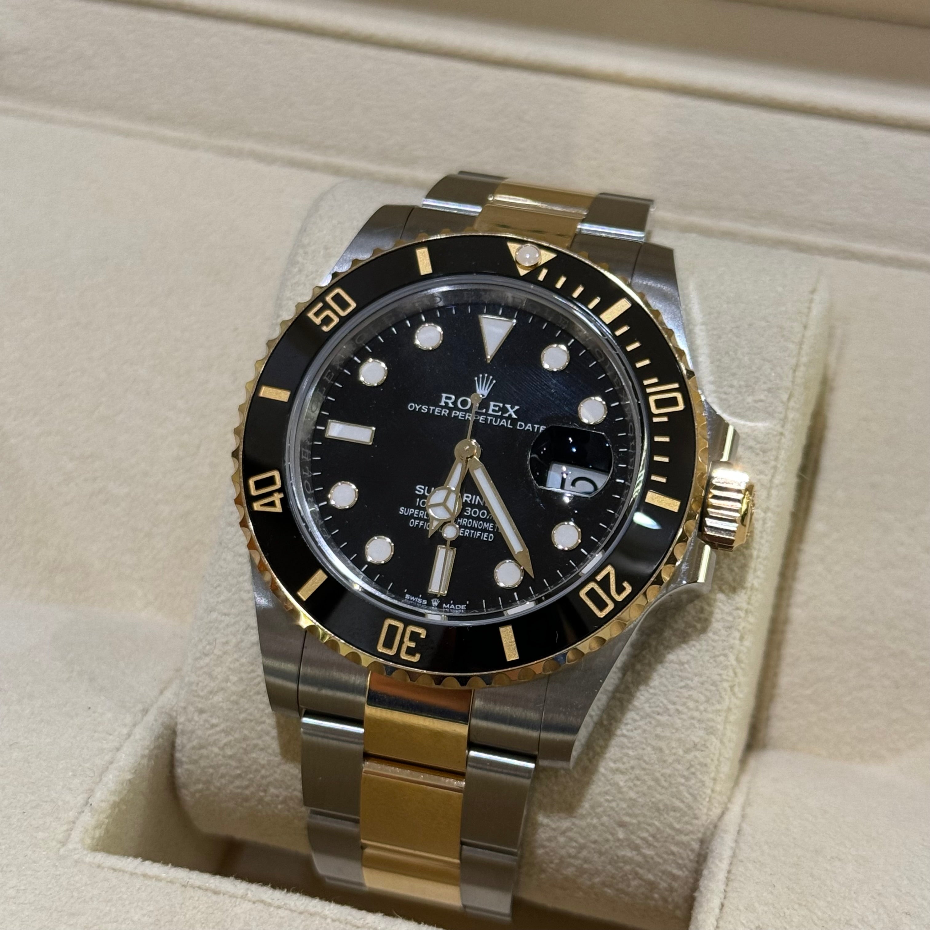 ROLEX 126613LN SUBMARINER DATE 41 WITH OYSTERSTEEL AND YELLOW GOLD, BLACK DIAL, OYSTER BRACELET | COLLINS RAIN