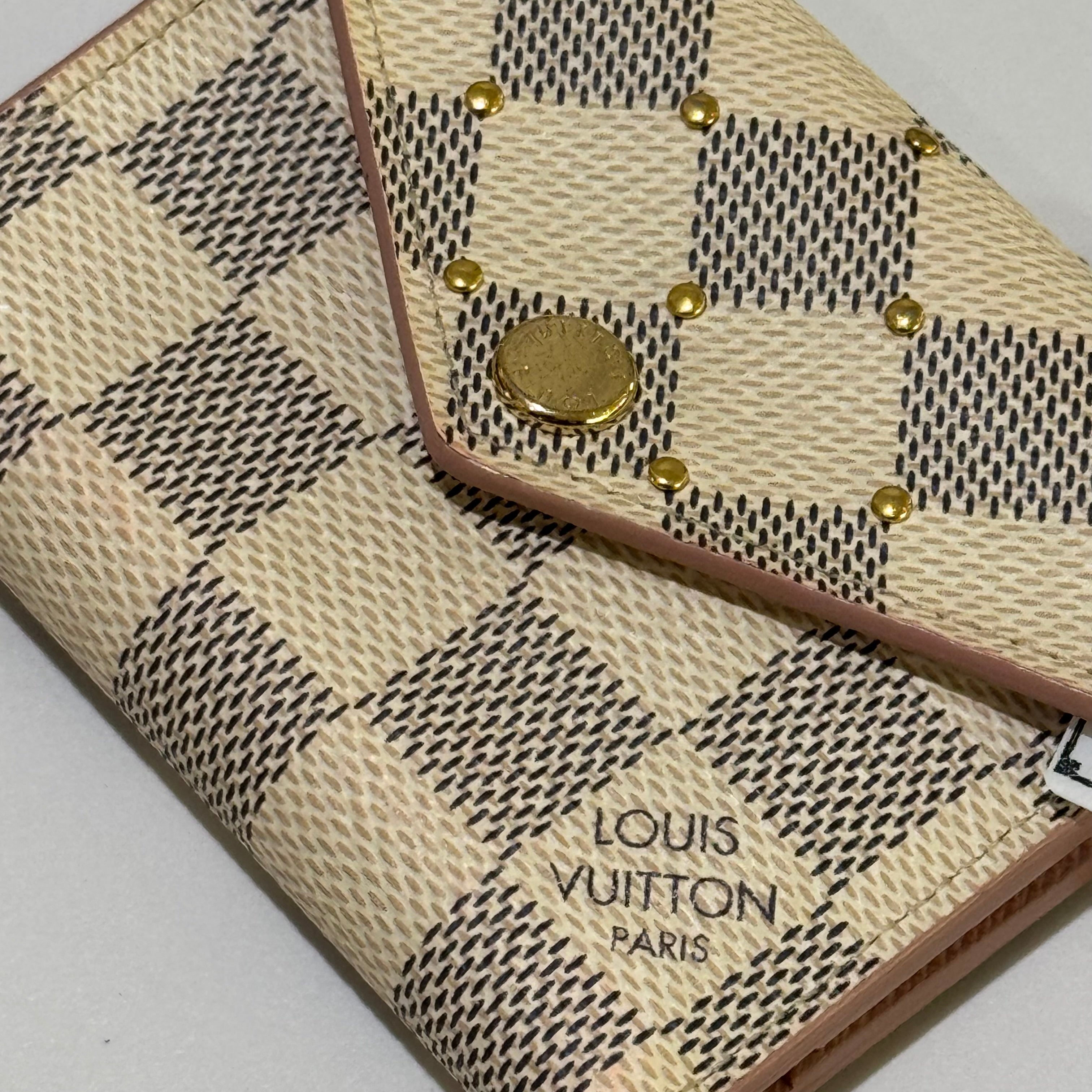 LOUIS VUITTON WALLET WHITE DAMIER AZUR TRIFOLD