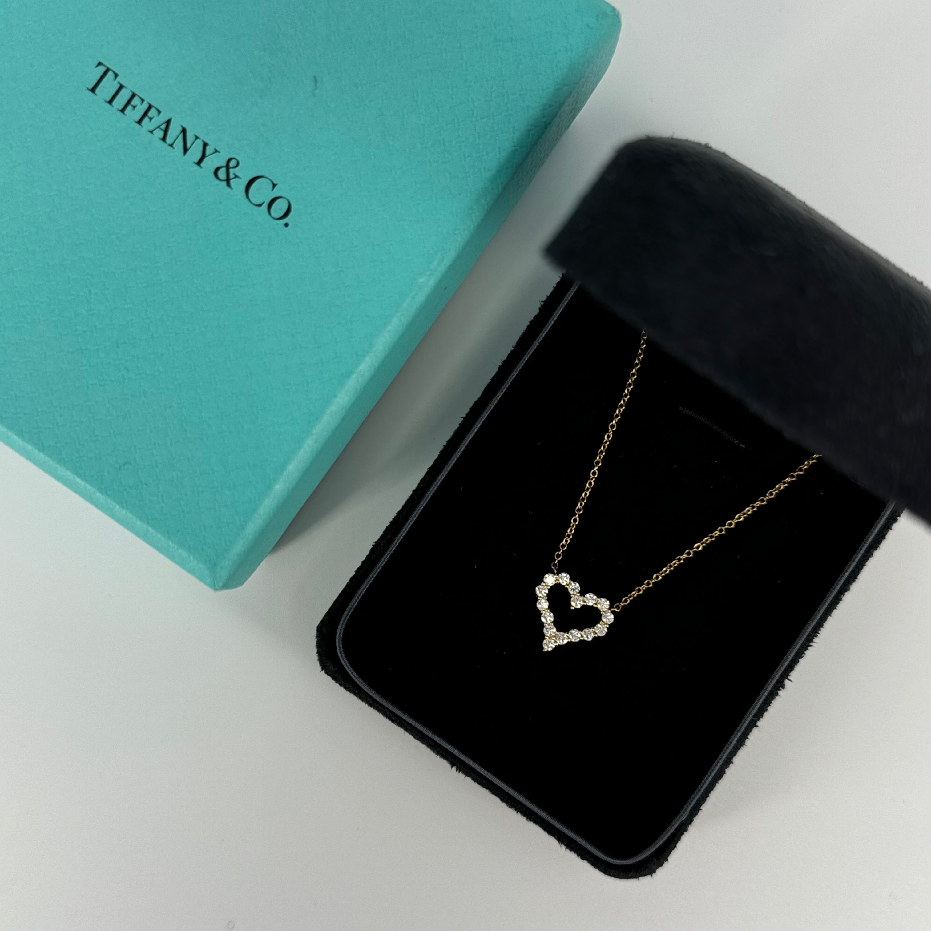 TIFFANY HEART FULL DIAMOND NECKLACE 18K