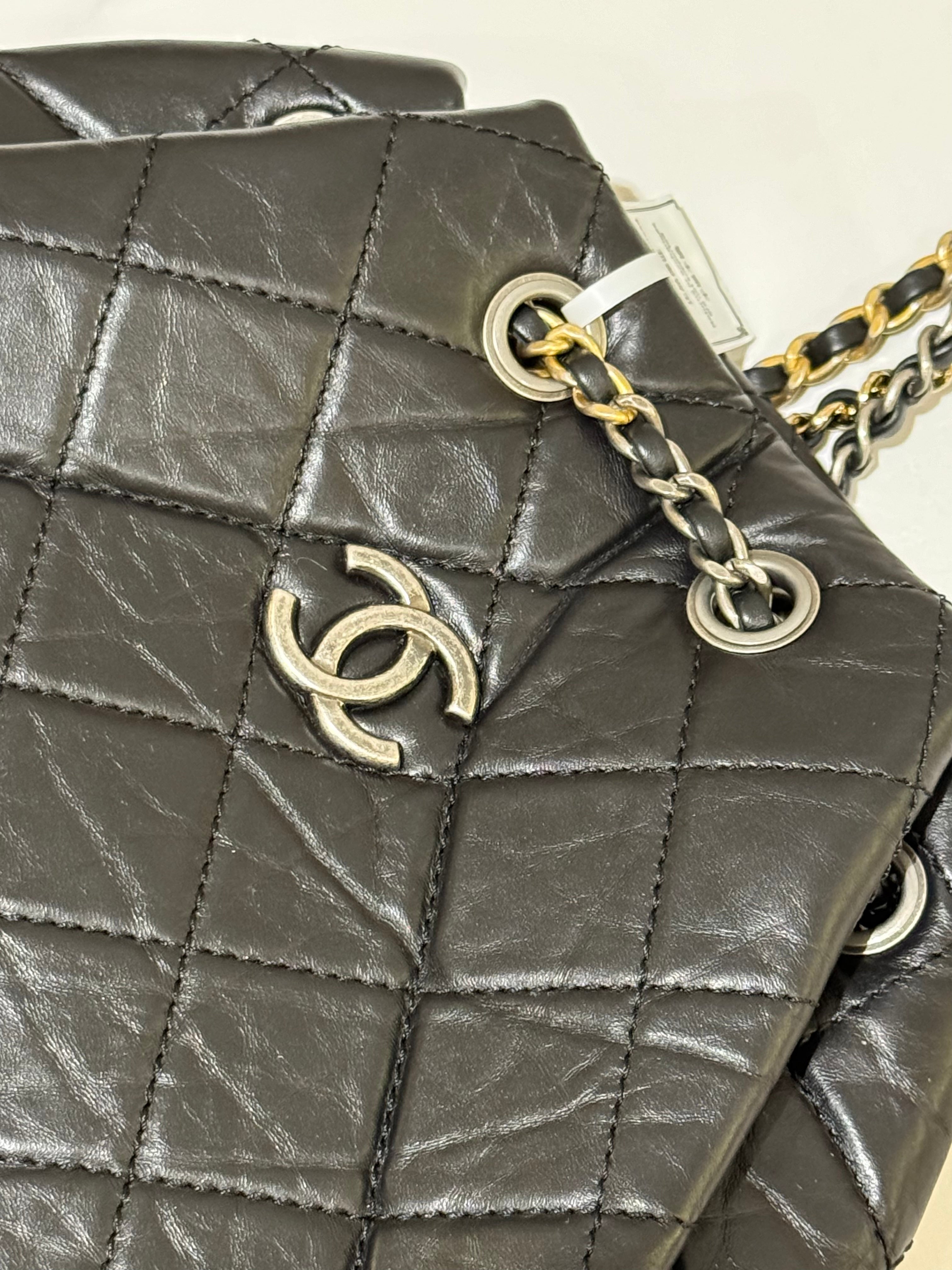 CHANEL GABRIELLE BACKPACK BLACK WITH CHIP | COLLINS RAIN