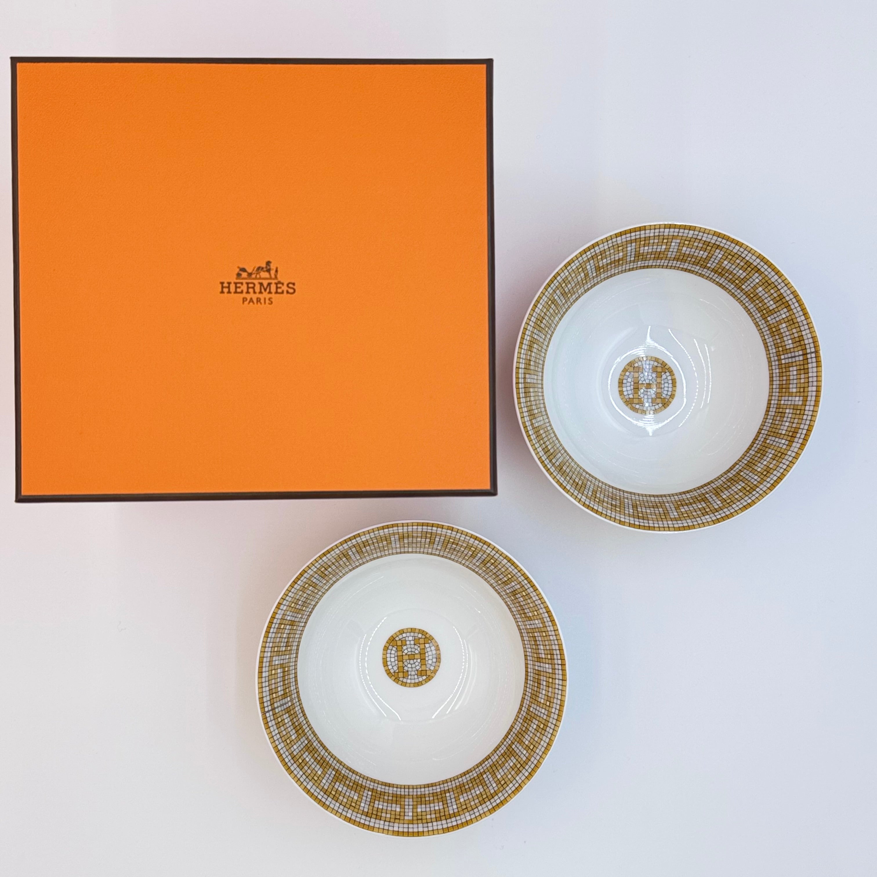 HERMES MOSAIQUE BOWL SET OF 2