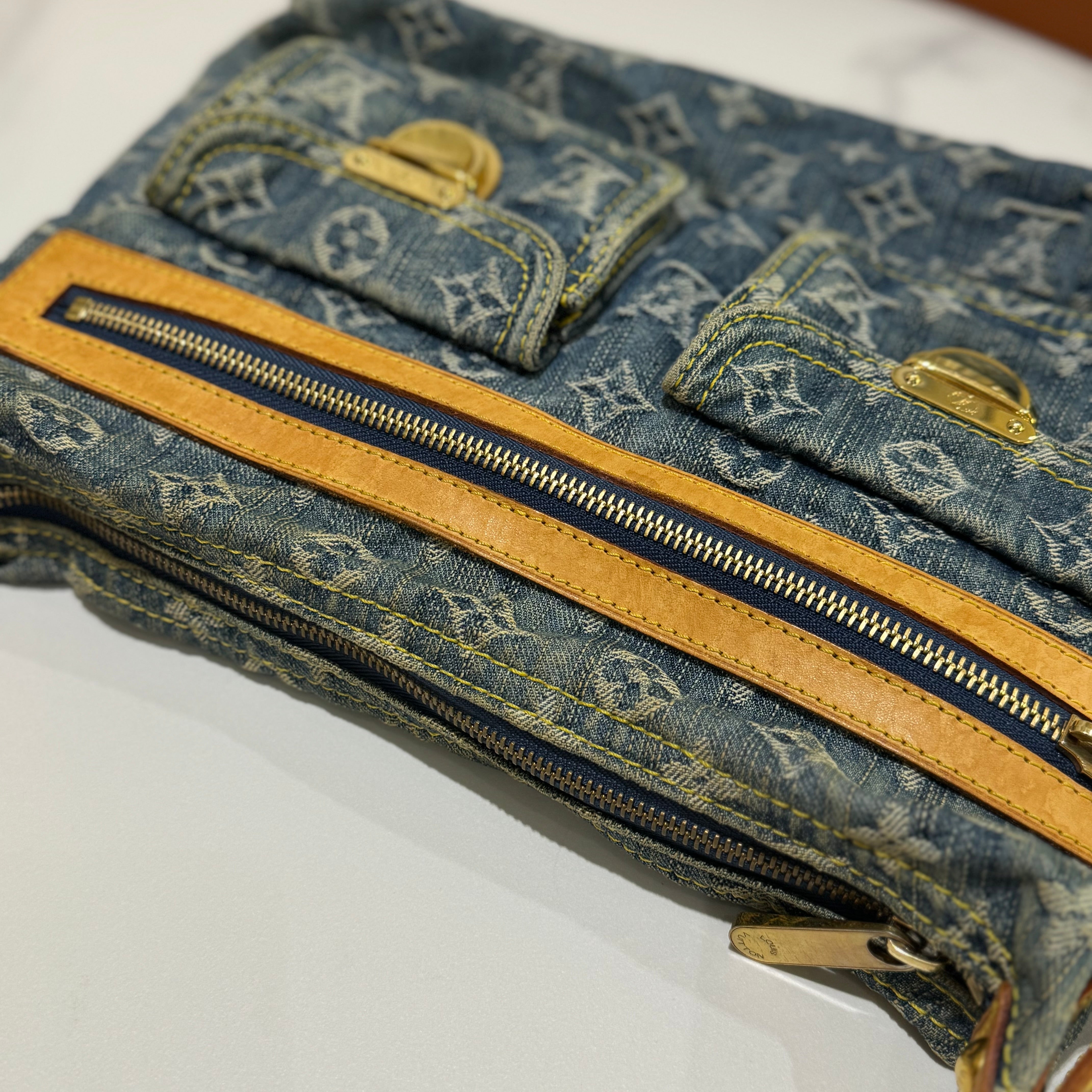 LOUIS VUITTON BAGGY PM BLUE MONOGRAM DENIM UNDERARM BAG | COLLINS RAIN