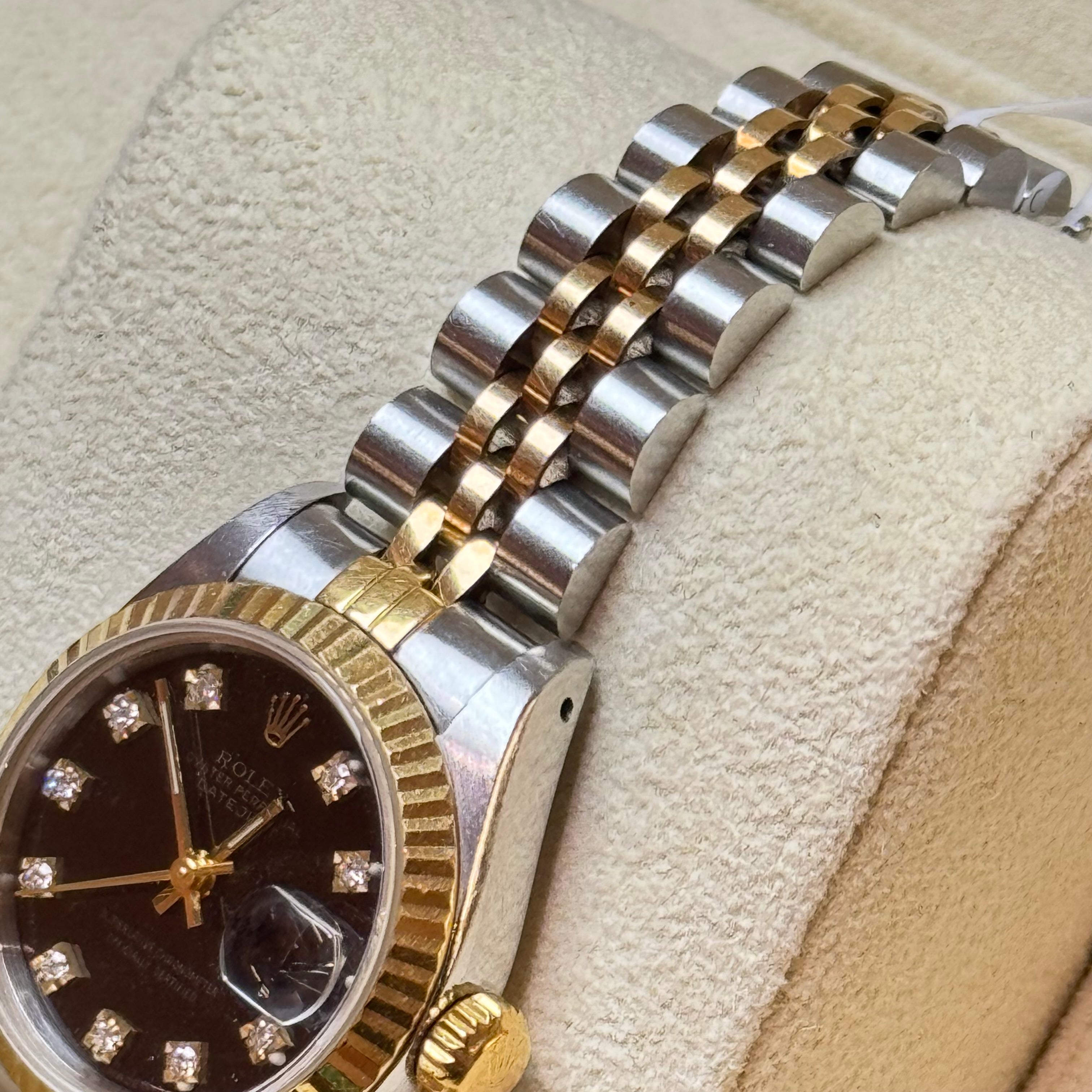 ROLEX LADY DATEJUST 69173 GRADIENT BLUE DIAL