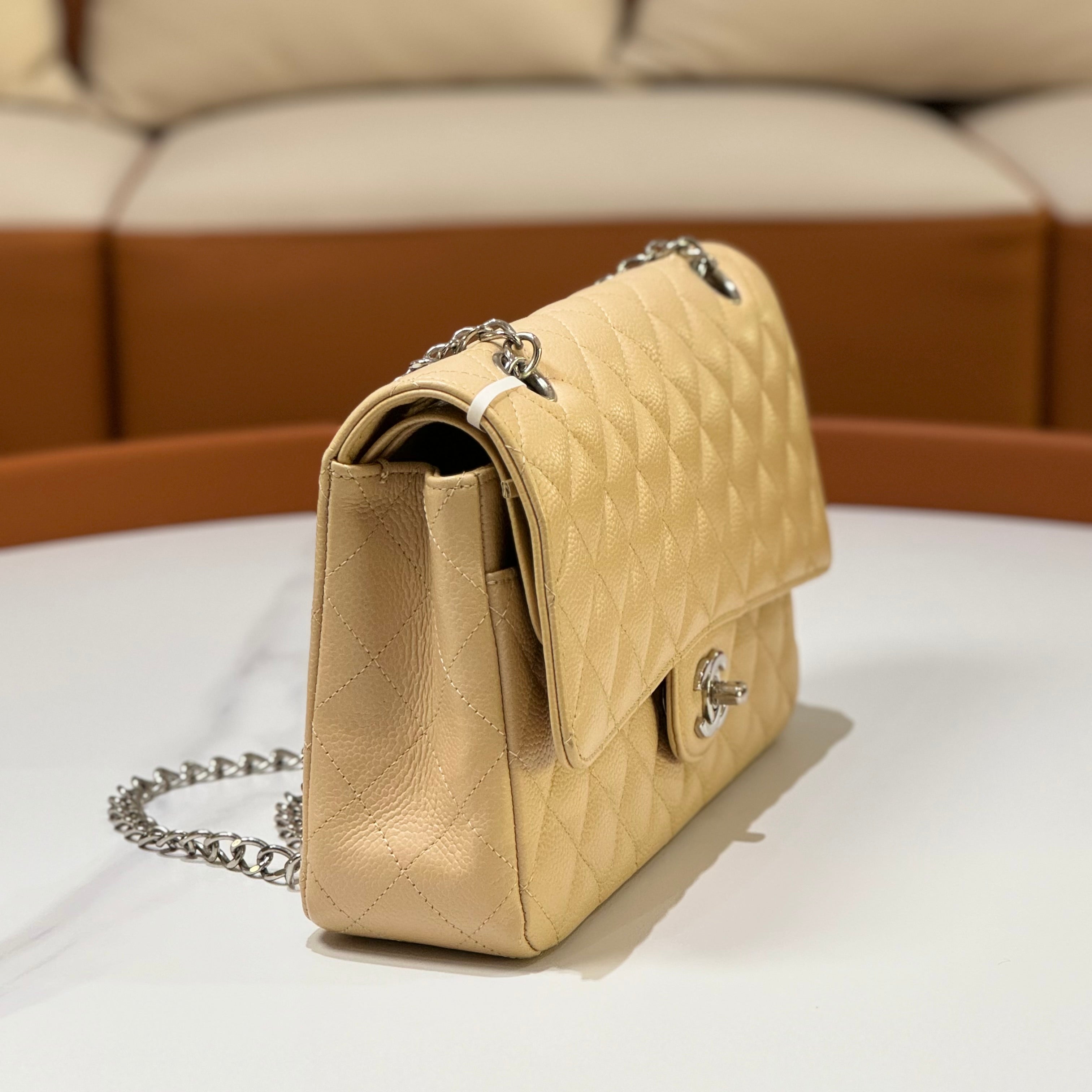 CHANEL CF MEDIUM CALFSKIN BEIGE