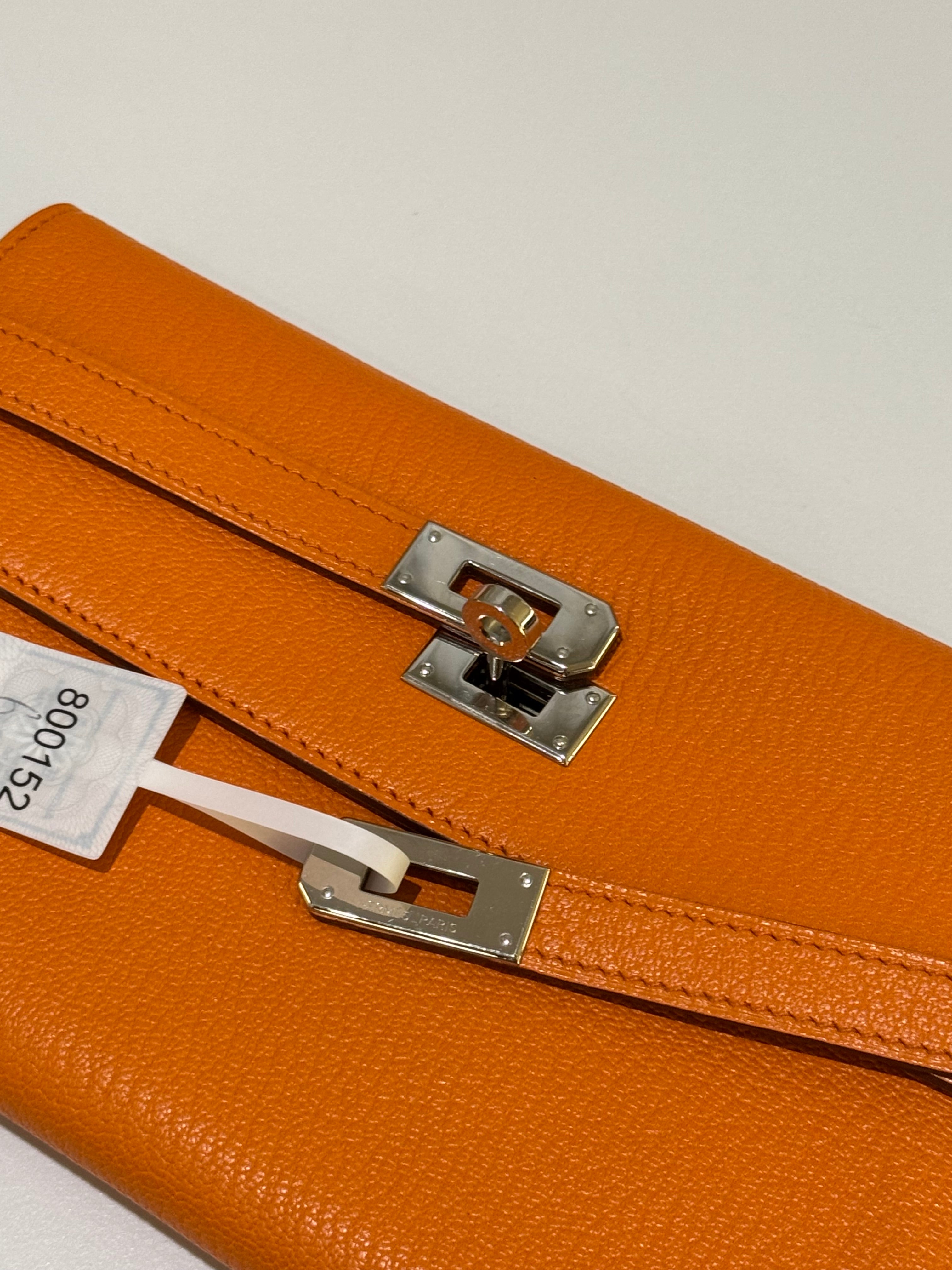 HERMES KELLY LONG WALLET ORANGE