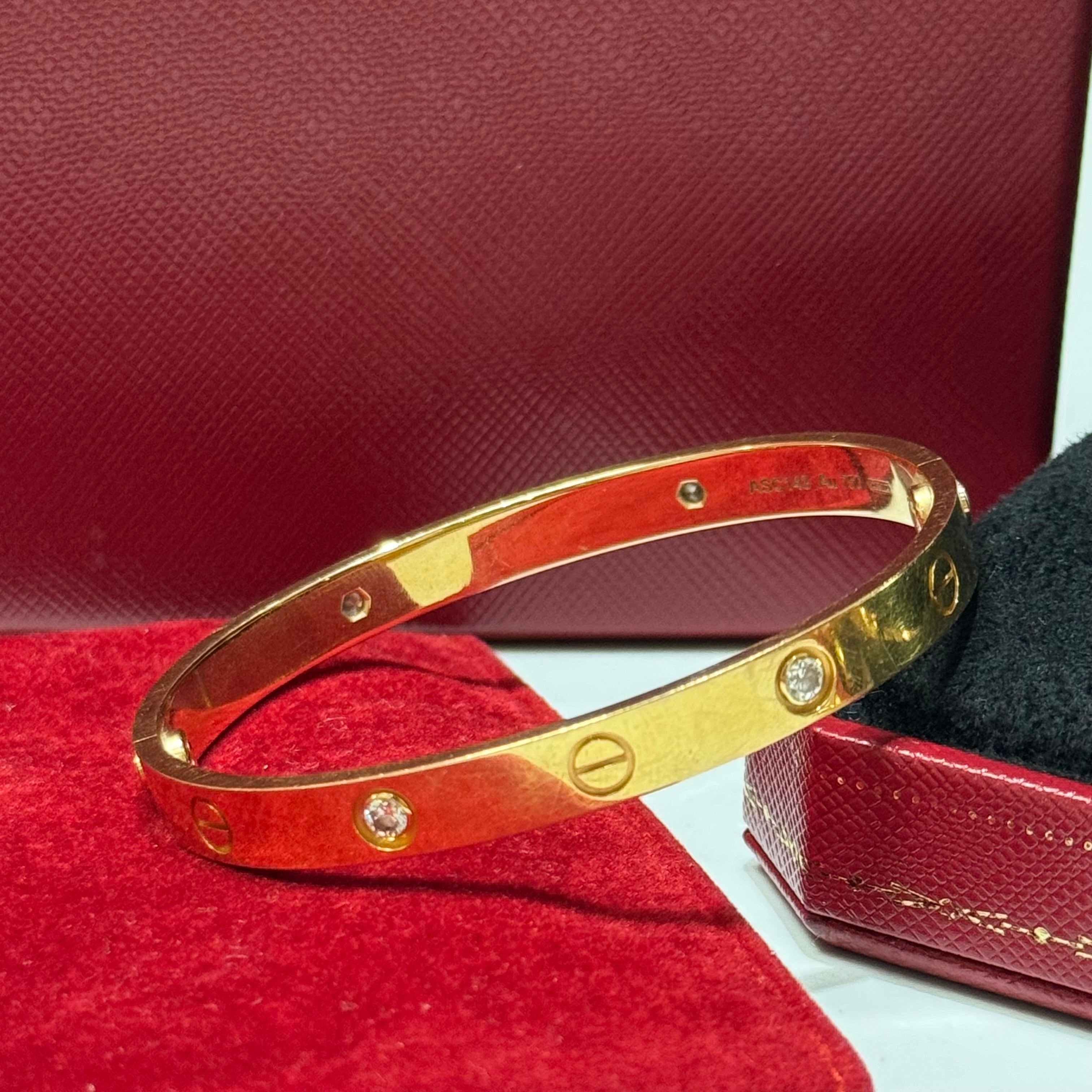 CARTIER LOVE BRACELET,ROSE GOLD,4 DIMONDS | COLLINS RAIN