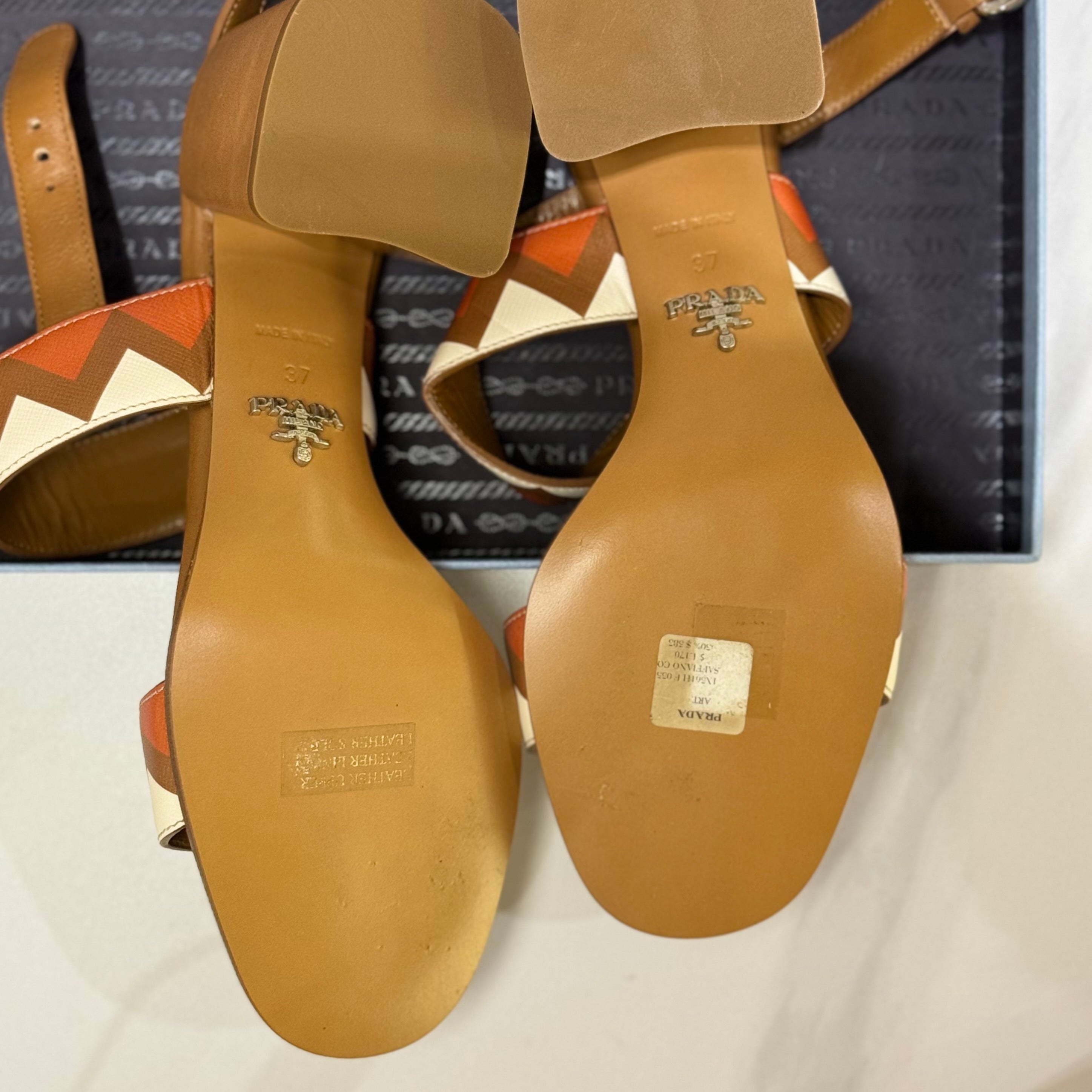 PRADA LEATHER SANDALS | COLLINS RAIN