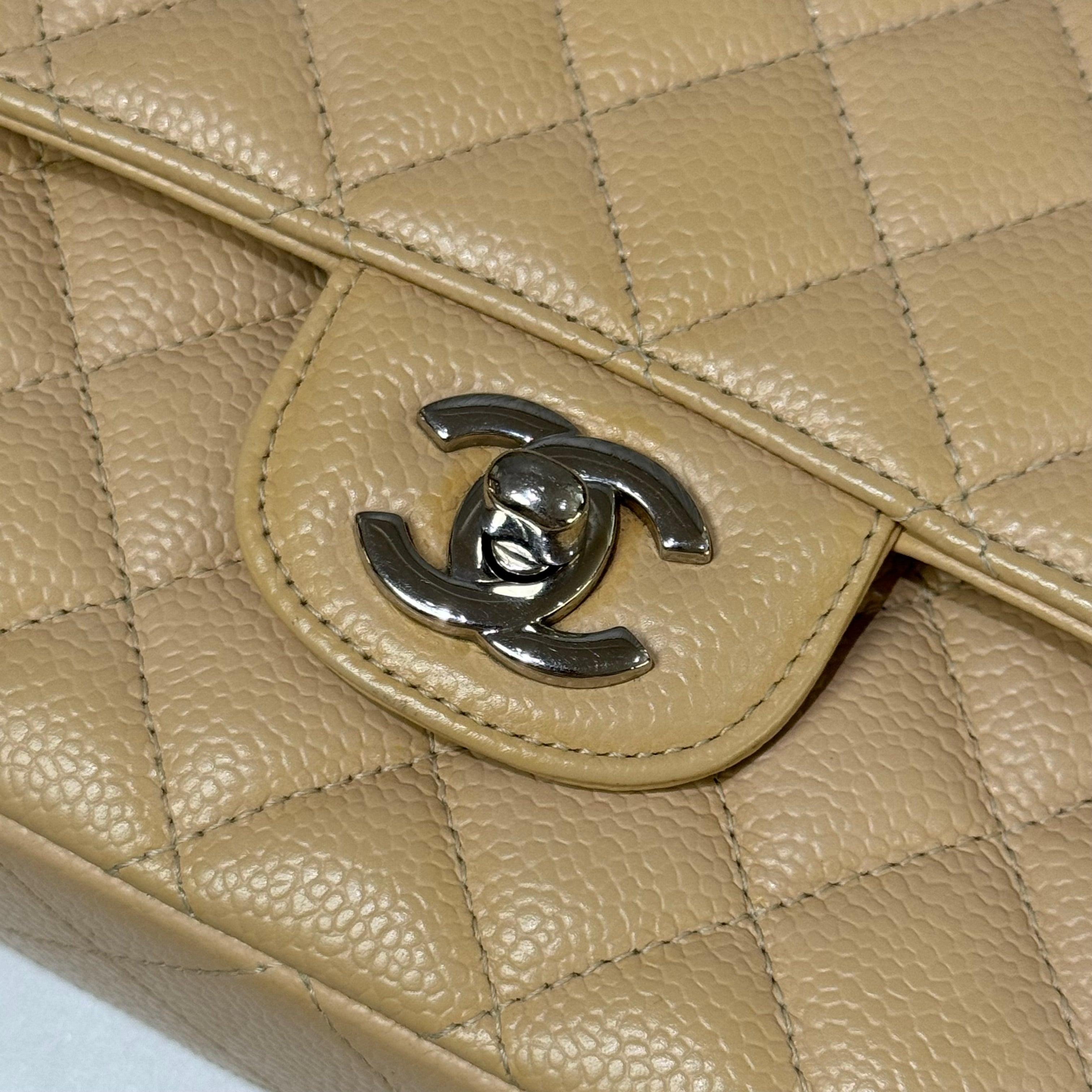 CHANEL CF MEDIUM CALFSKIN BEIGE