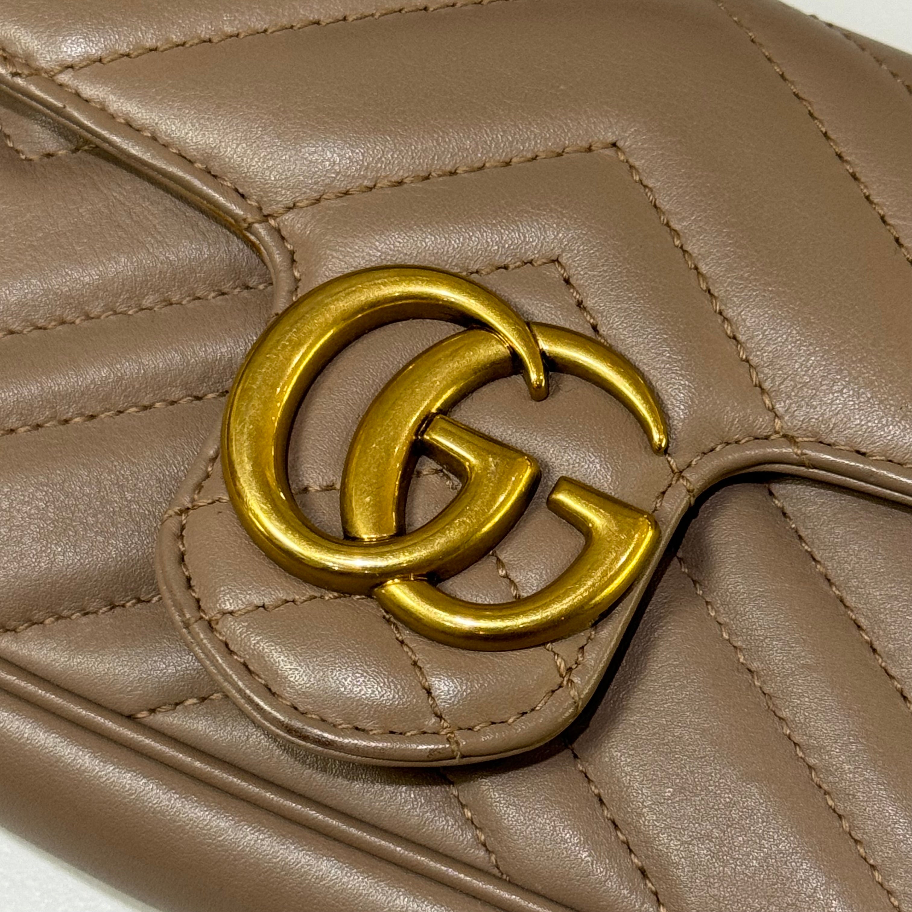 GUCCI SUPER MINI MARMONT CALFSKIN GHW