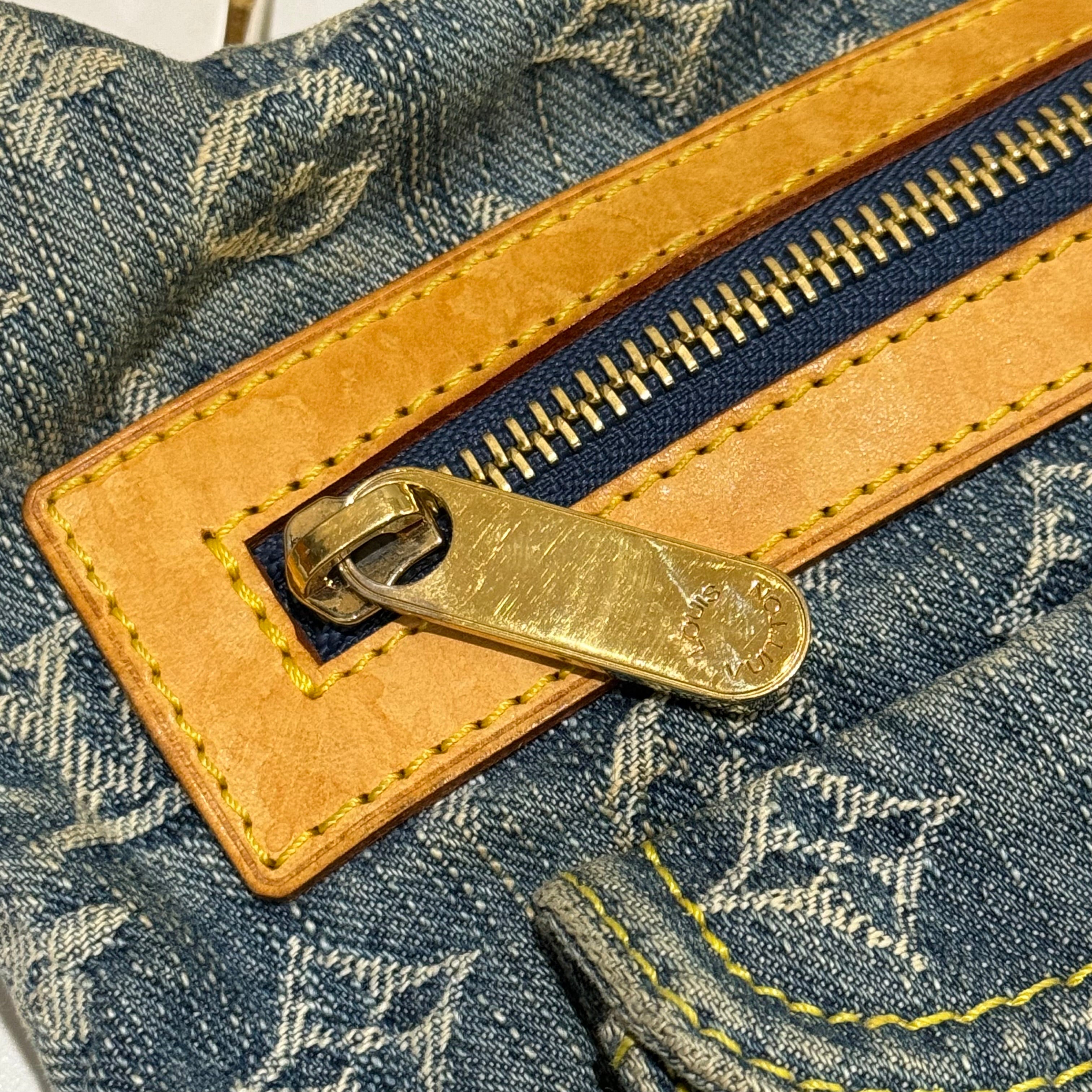 LOUIS VUITTON BAGGY PM BLUE MONOGRAM DENIM UNDERARM BAG | COLLINS RAIN