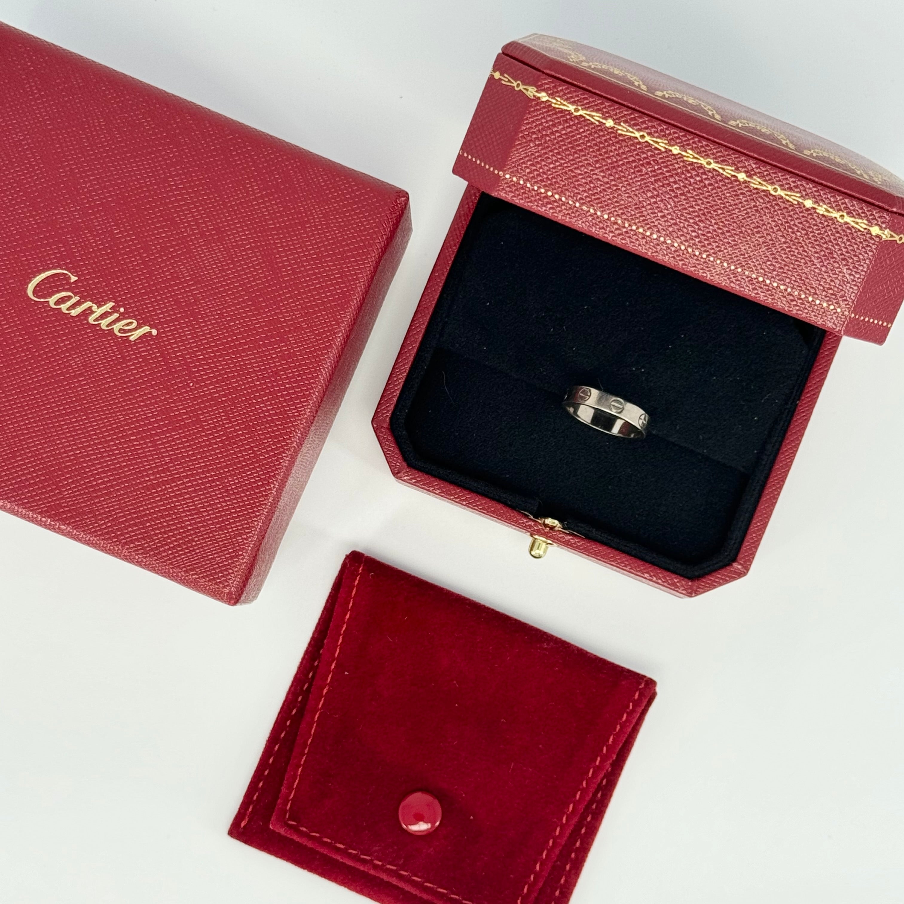 CARTIER LOVE SERIES WHITE GOLD RING