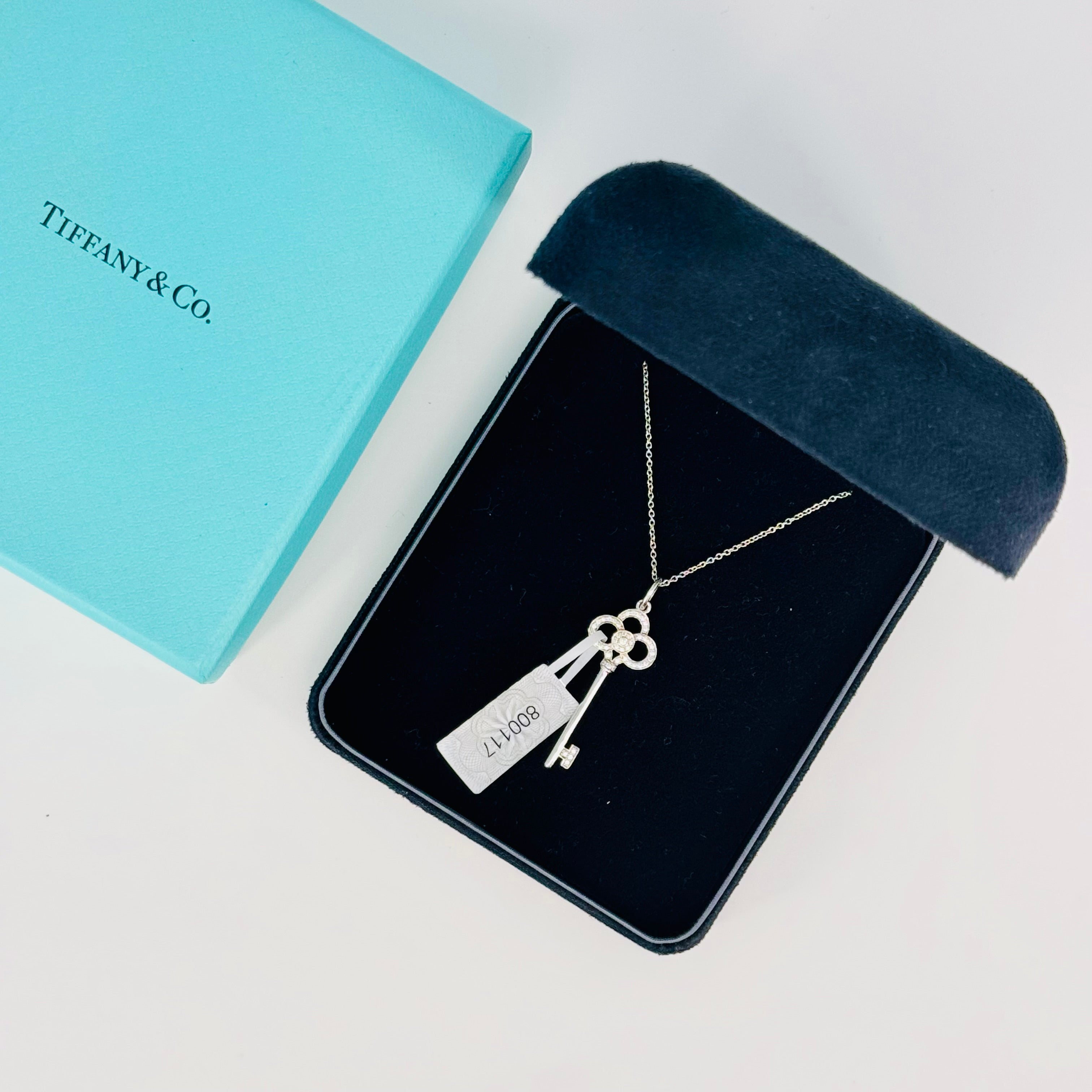 TIFFANY KEYS SERIES WHITE GOLD NECKLACE - SMALL