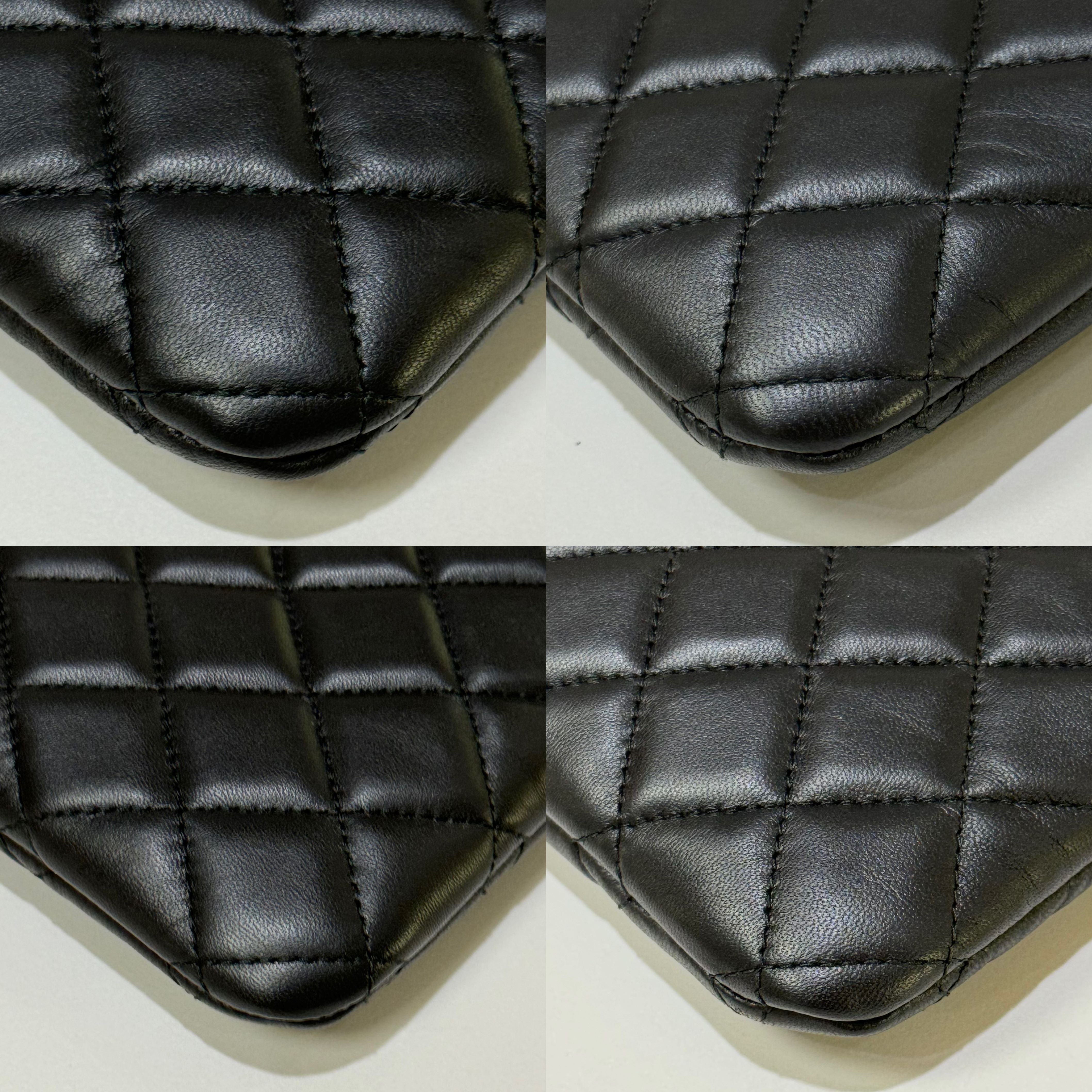 CHANEL BOY CLUTCH LAMBSKIN BLACK