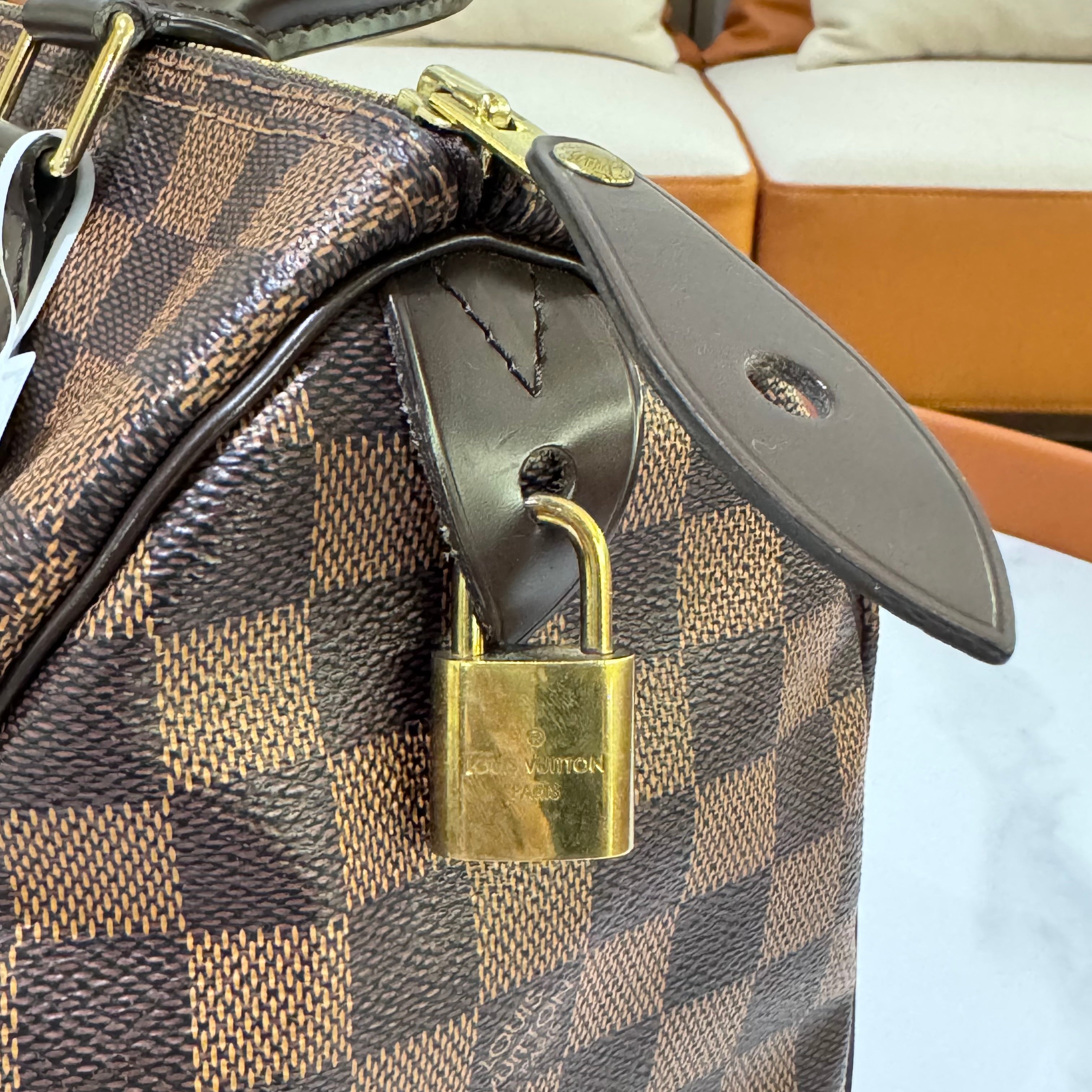 LOUIS VUITTON SPEEDY BANDOULIÈRE 25 DAMIER EBENE CANVAS