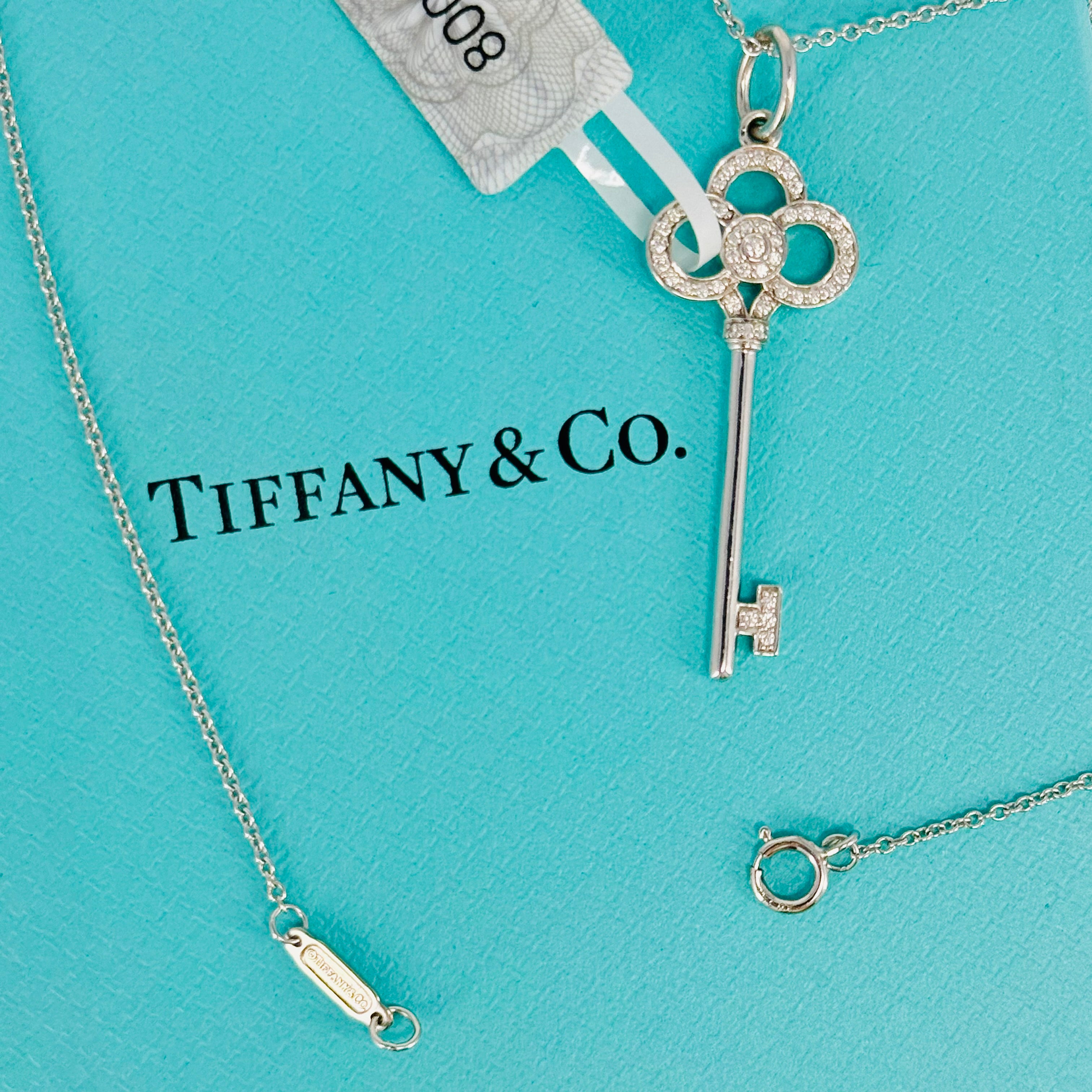 TIFFANY KEYS SERIES WHITE GOLD NECKLACE - SMALL