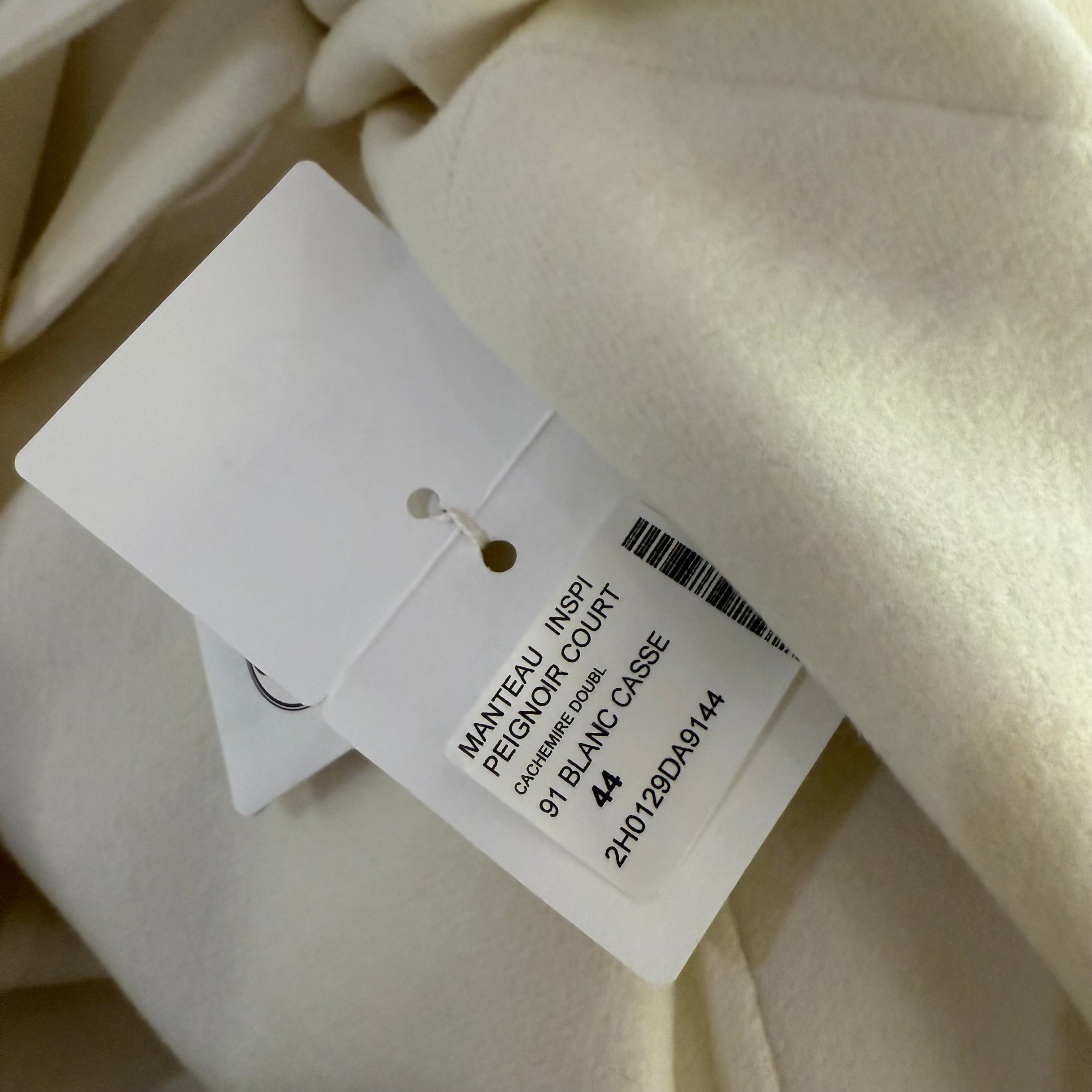 HERMES 2022 AUTUMN/WINTER NEW IVORY CASHMERE COAT