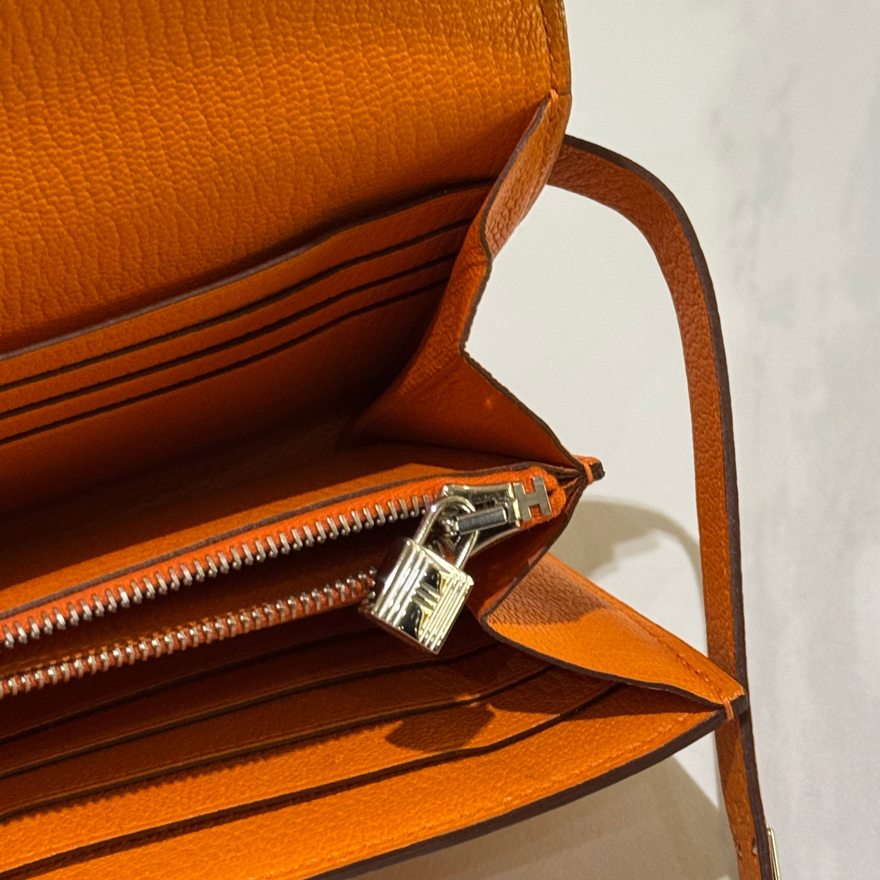 HERMES KELLY LONG WALLET ORANGE