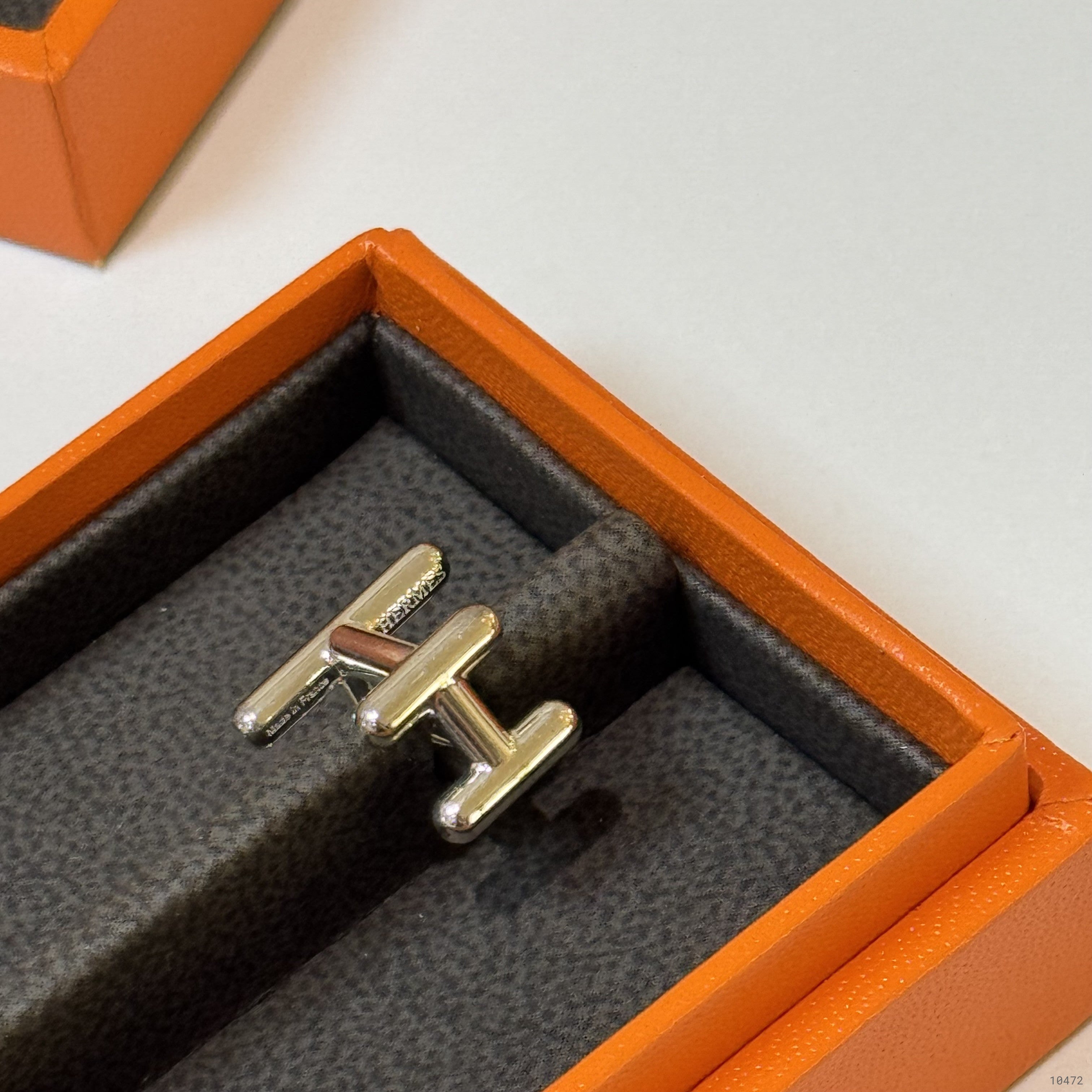 HERMES CLASSIC SILVER CUFFLINKS