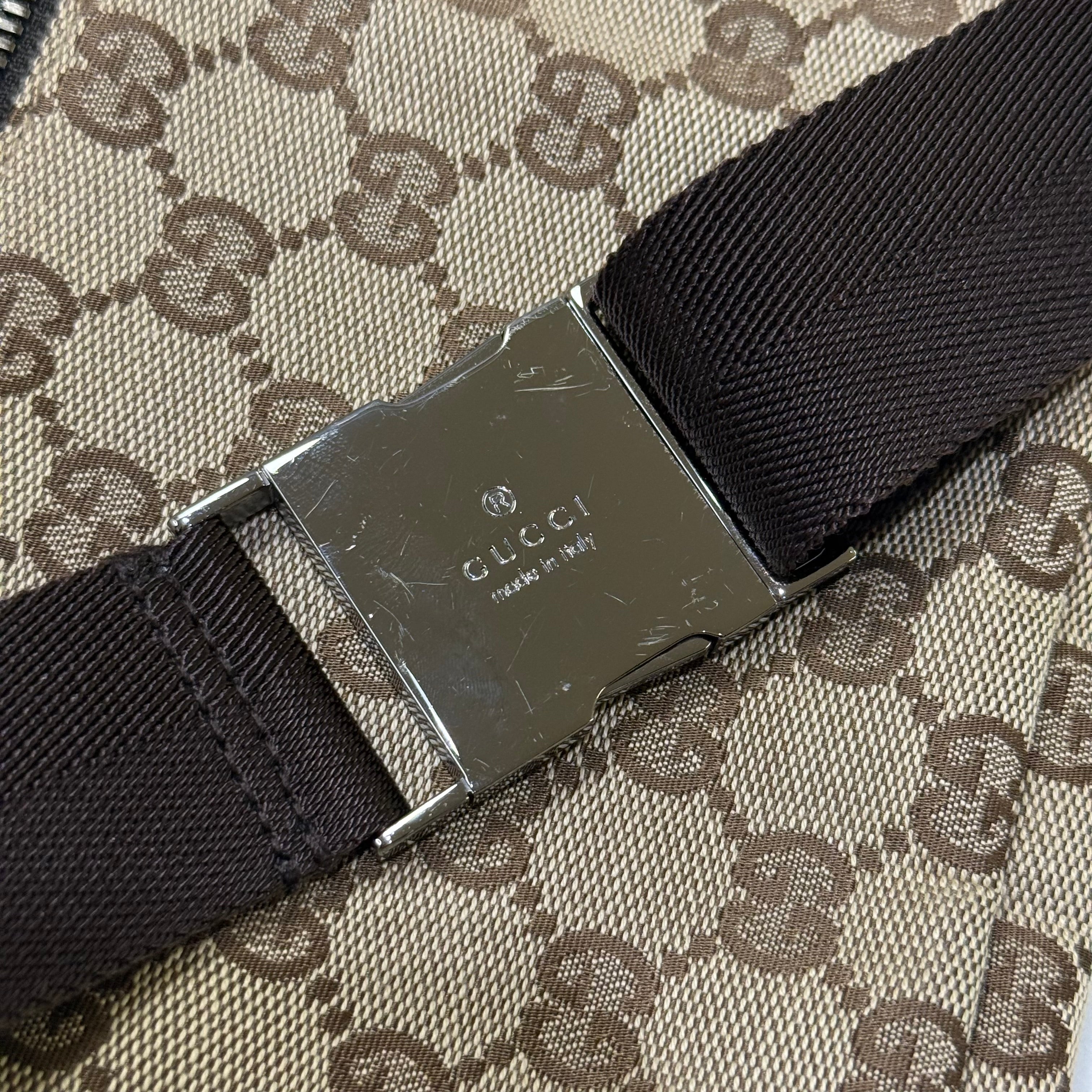 GUCCI VINTAGE MONOGRAM DOUBLE-POCKET BAG