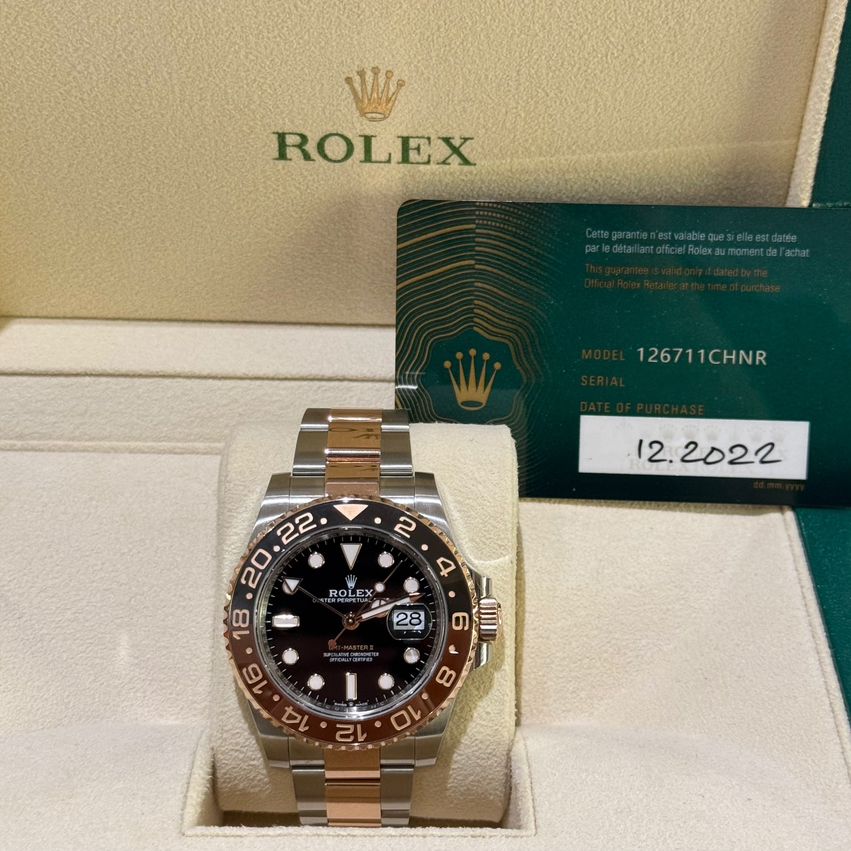 ROLEX GMT-MASTER II 126711CHNR "ROOT BEER"