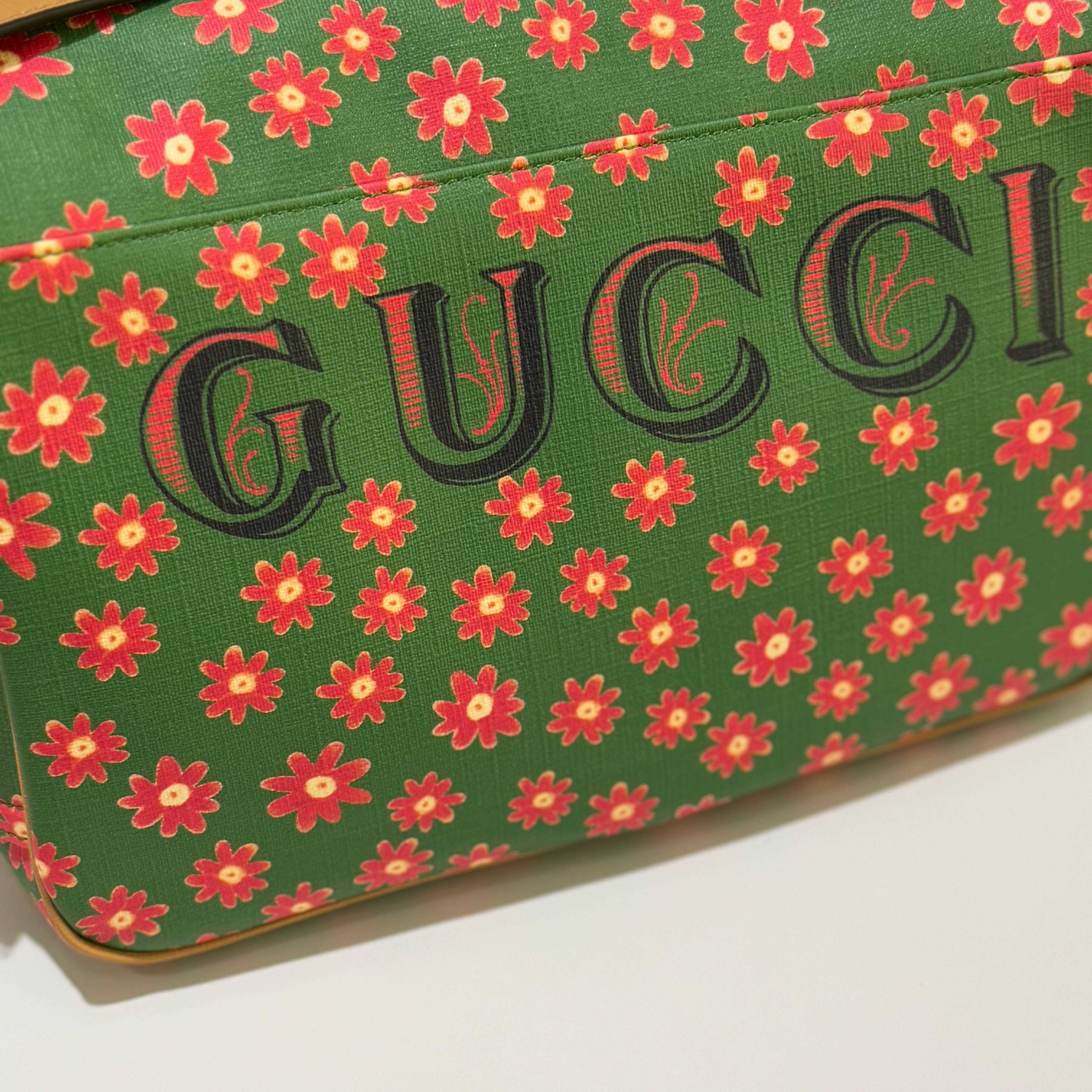 GUCCI CHILDREN'S CAT MOTIF MESSENGER BAG