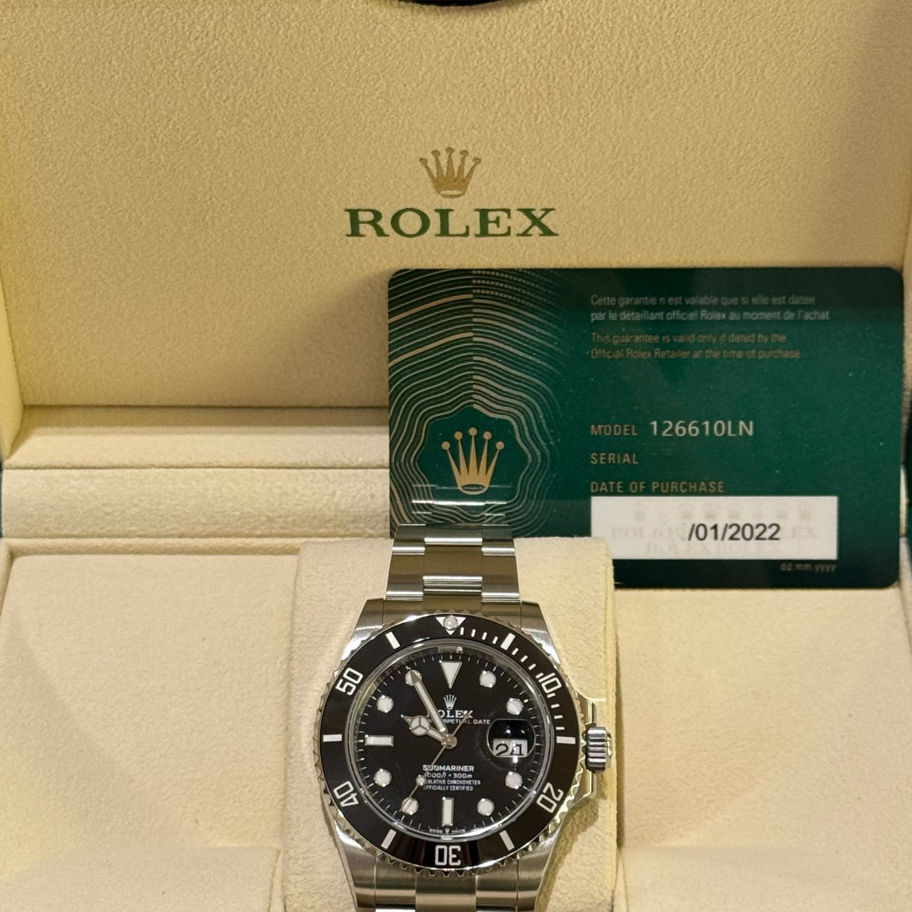 ROLEX SUBMARINER 126610LN BLACK DIAL