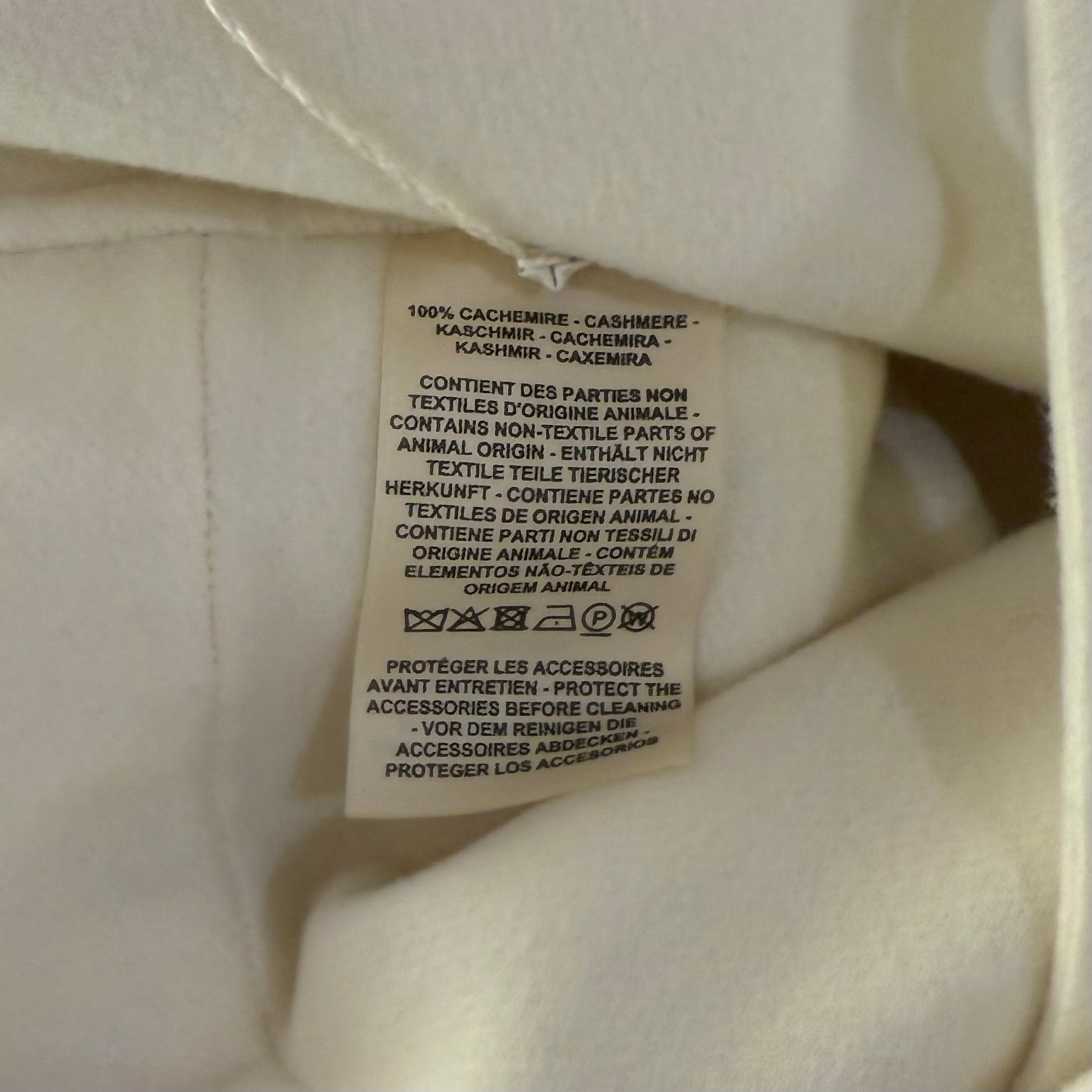 HERMES 2022 AUTUMN/WINTER NEW IVORY CASHMERE COAT