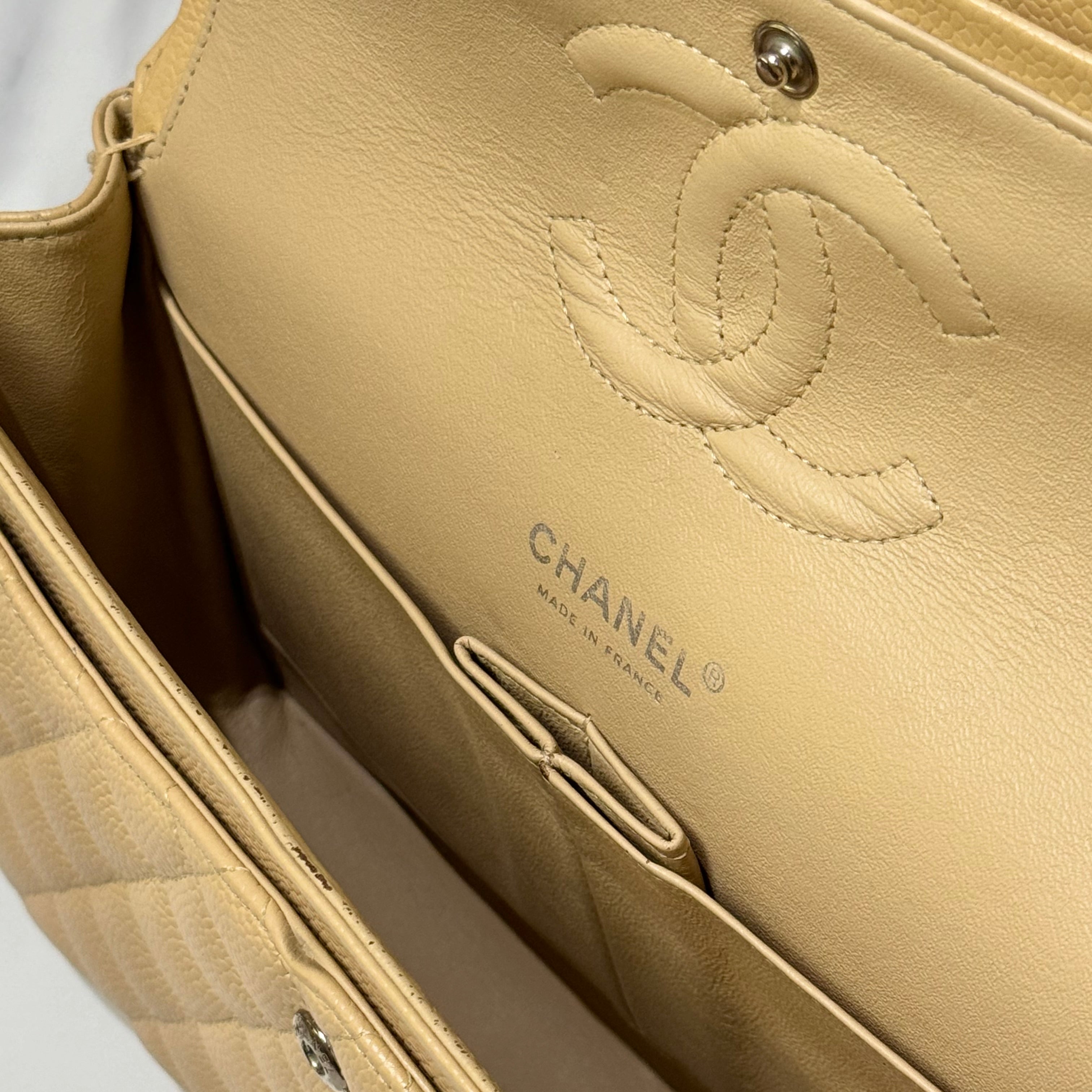 CHANEL CF MEDIUM CALFSKIN BEIGE