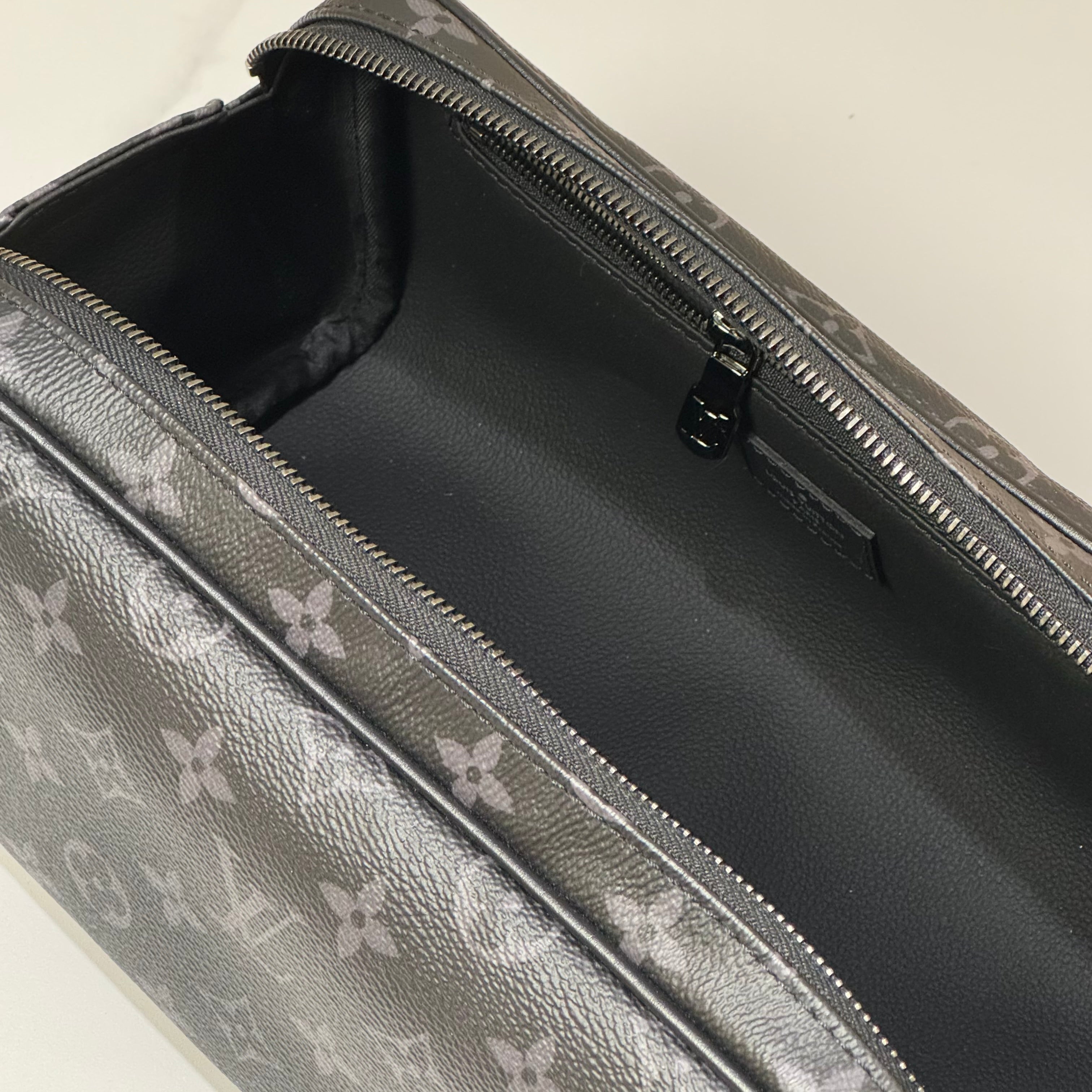 LOUIS VUITTON DOPP KIT BLACK FLORAL WASH KIT