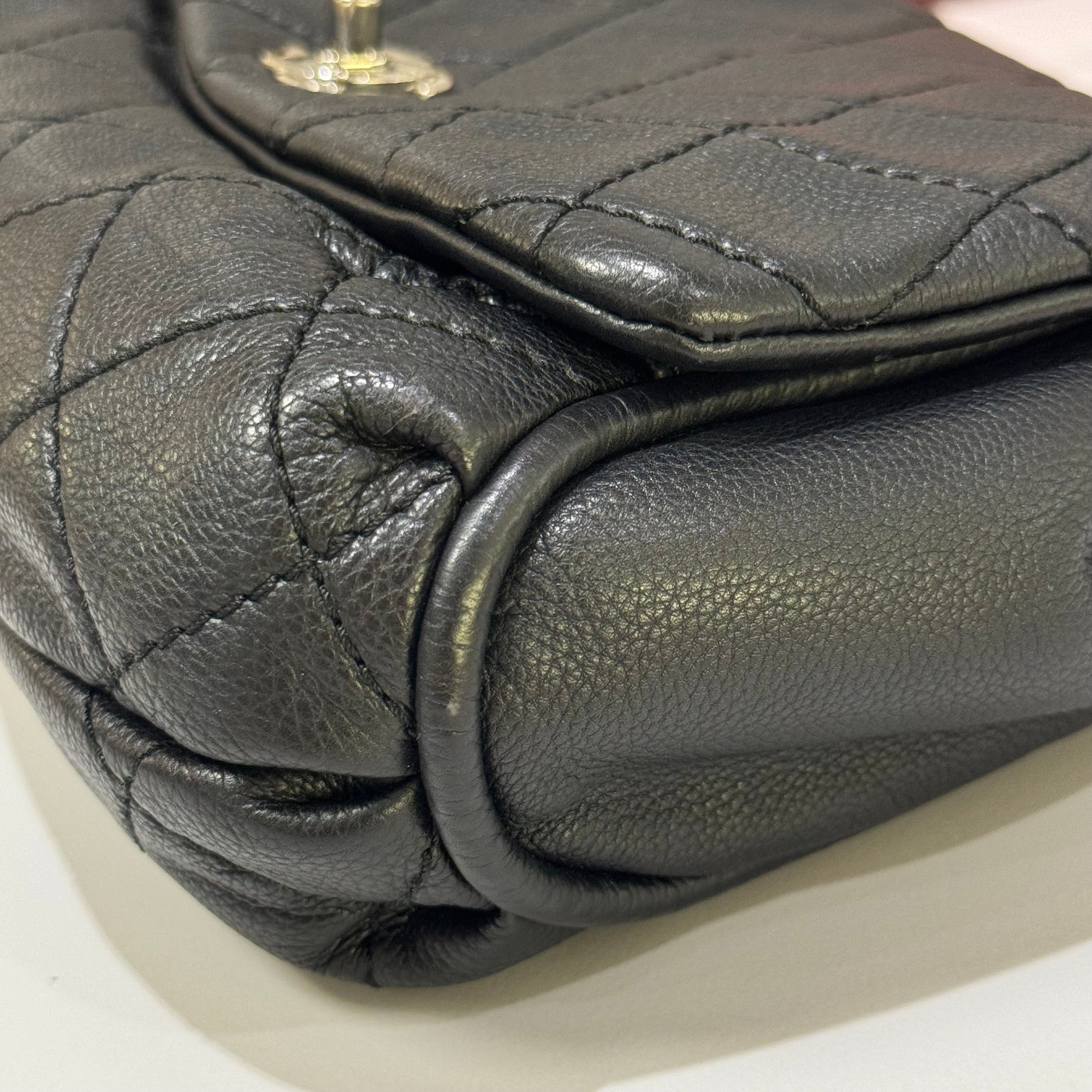 CHANEL SHOULDER BAG CALFSKIN BLACK