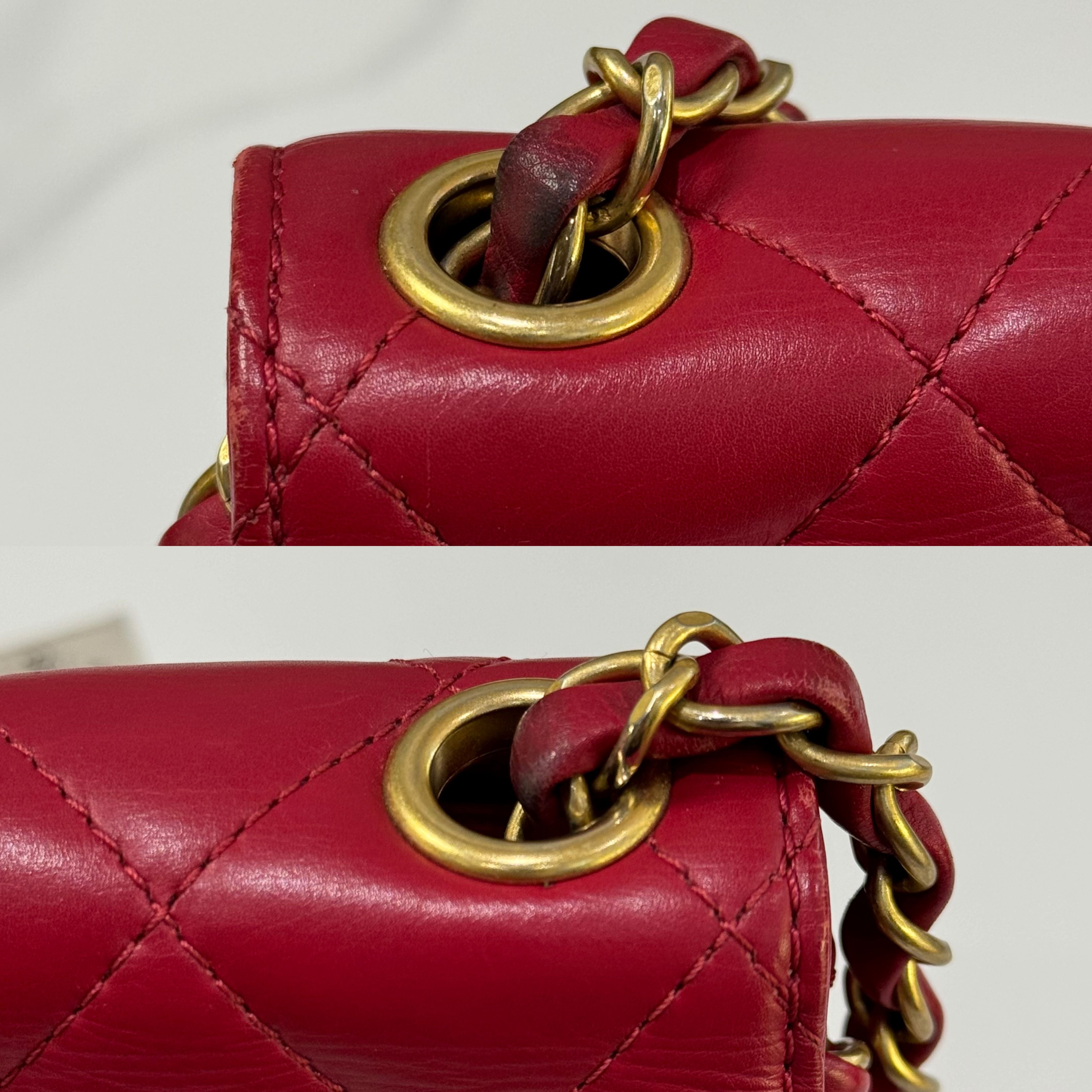 CHANEL FLAP BAG WINE RED