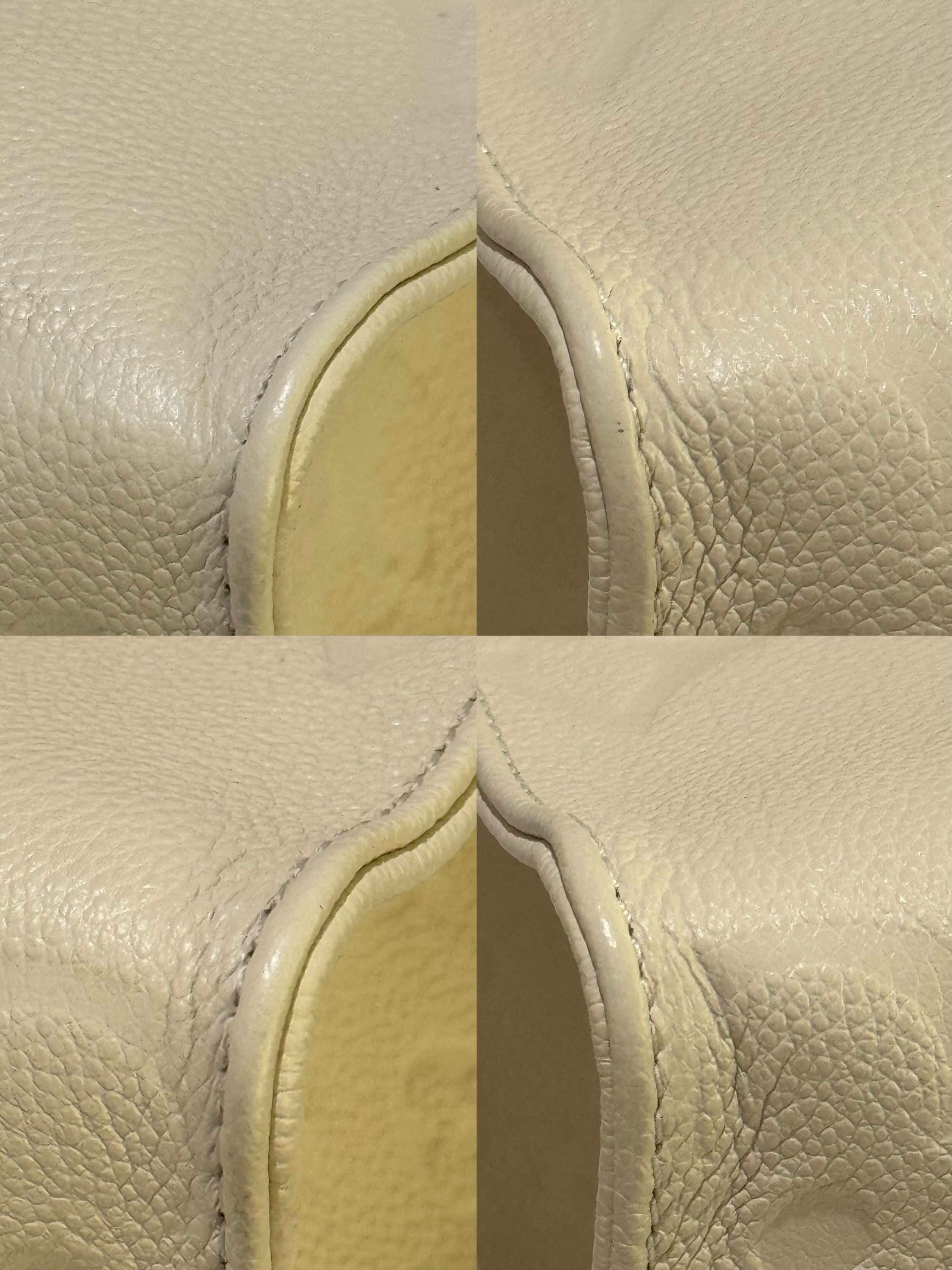 LOUIS VUITTON ON THE GO TOTE CREAM FULL LEATHER