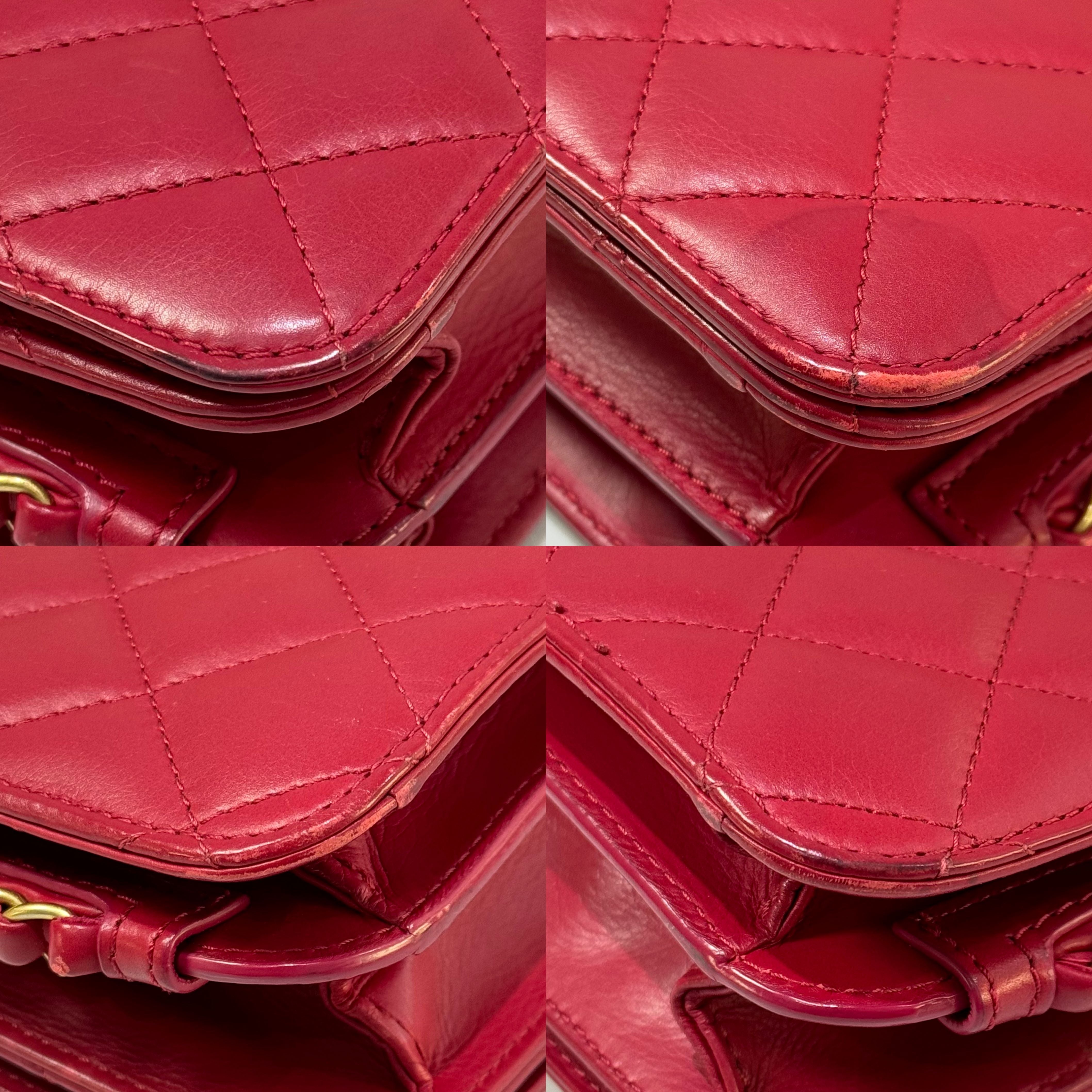 CHANEL FLAP BAG WINE RED